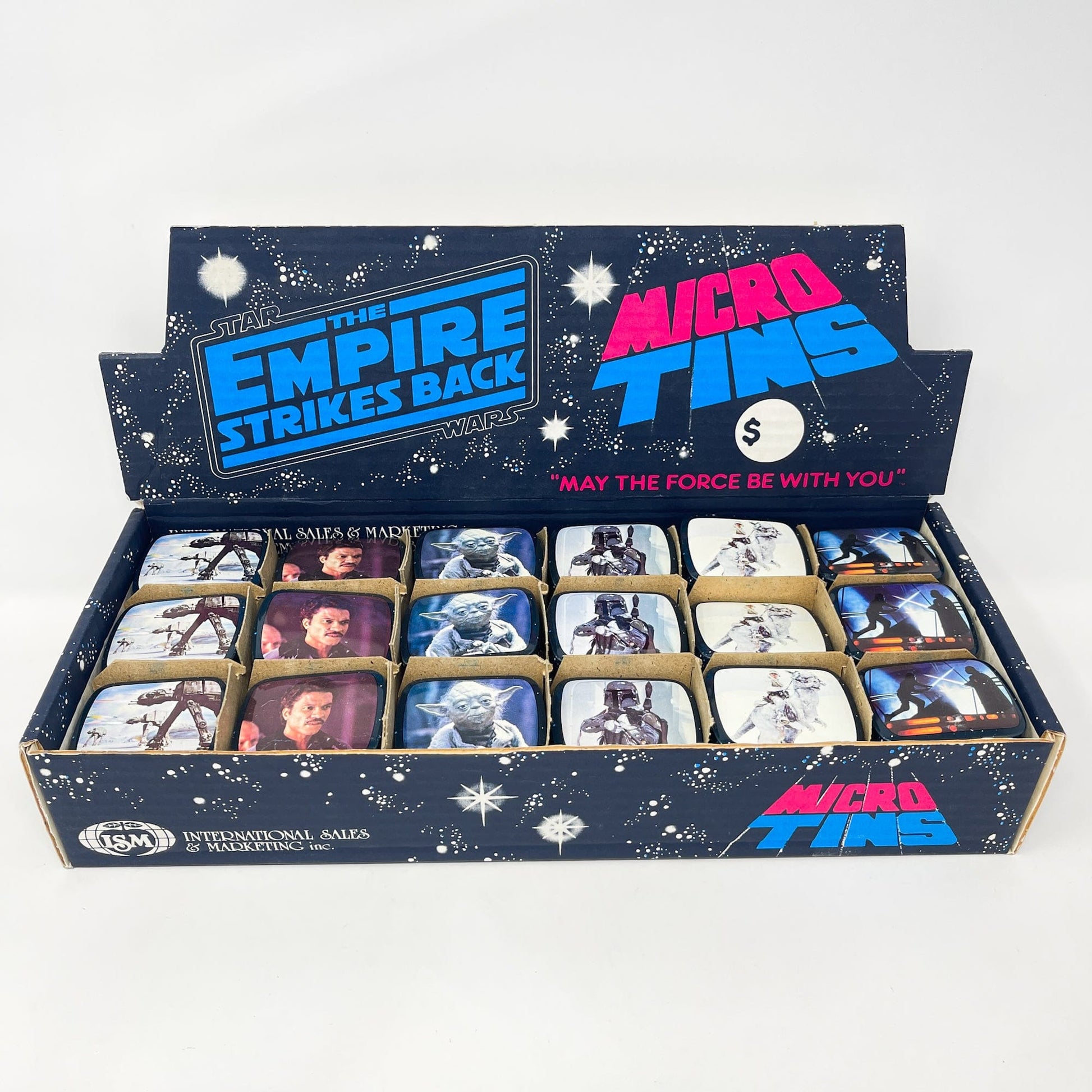 Vintage International Sales & Marketing Inc. Star Wars Non-Toy Display Box w/ 18 Empire Strikes Back Micro Tins