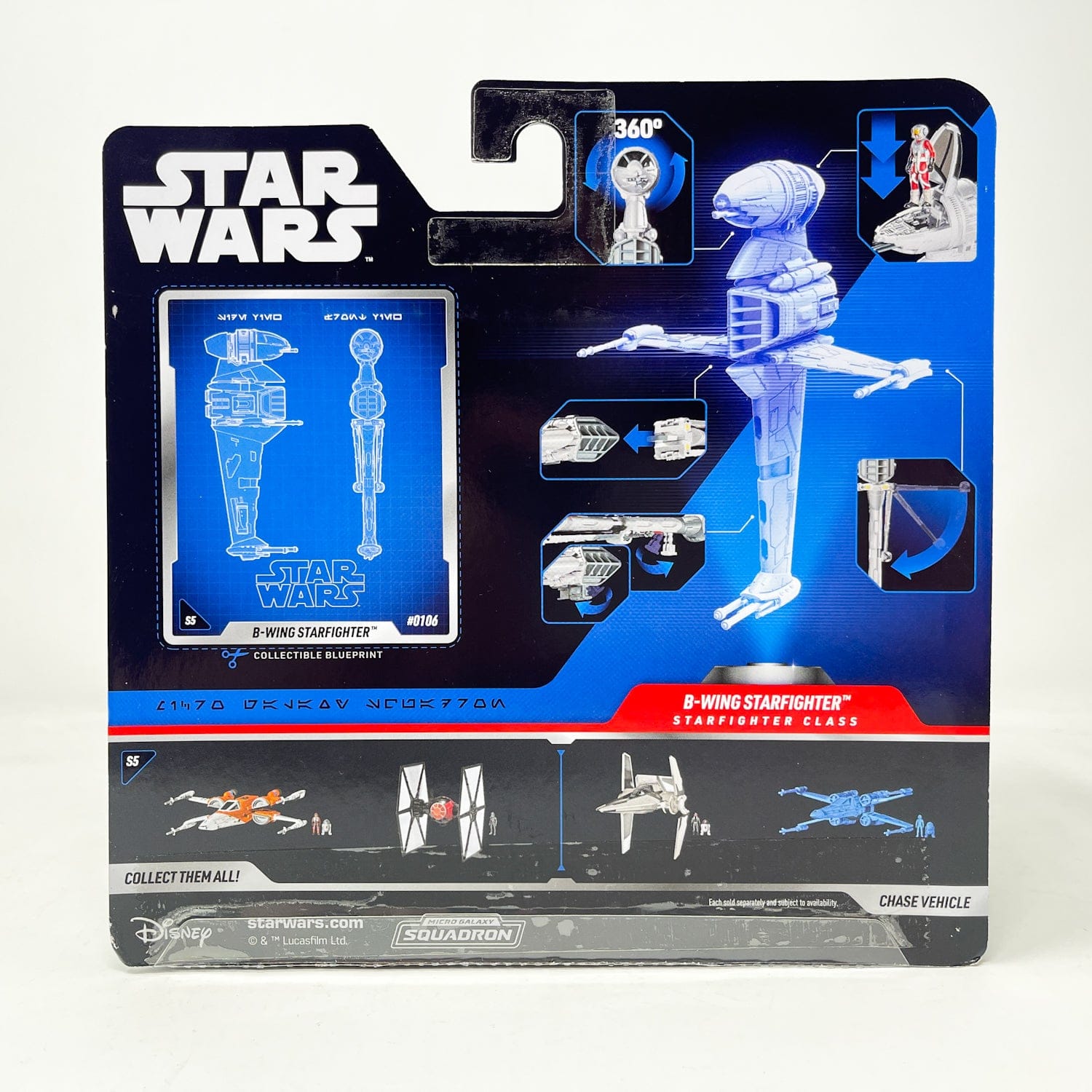 Vintage Jazwares Star Wars Modern Ships B-wing Starfighter #0106 - Micro Galaxy Squadron (2024)