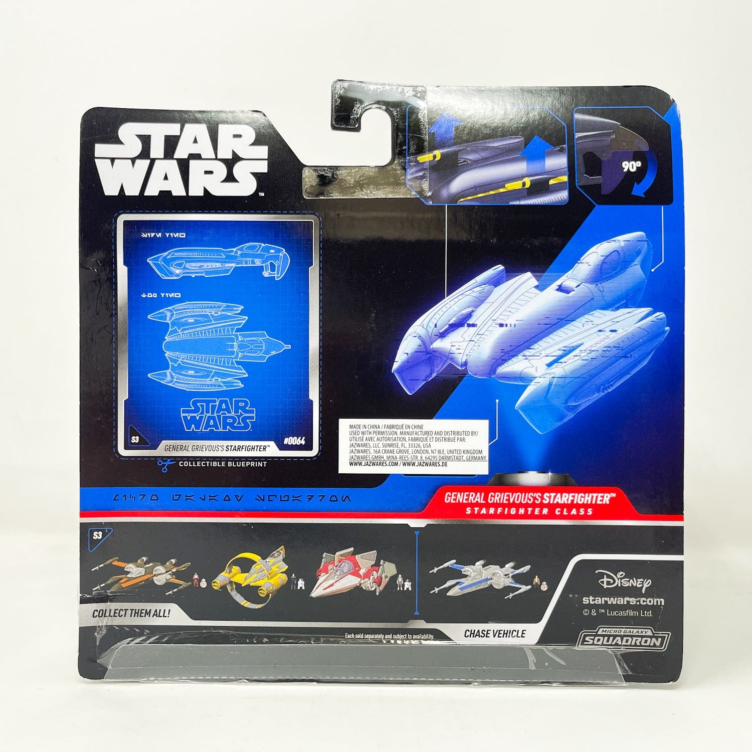 Vintage Jazwares Star Wars Modern Ships General Grievous's Starfighter  #0064 CHASE - Micro Galaxy Squadron (2023)