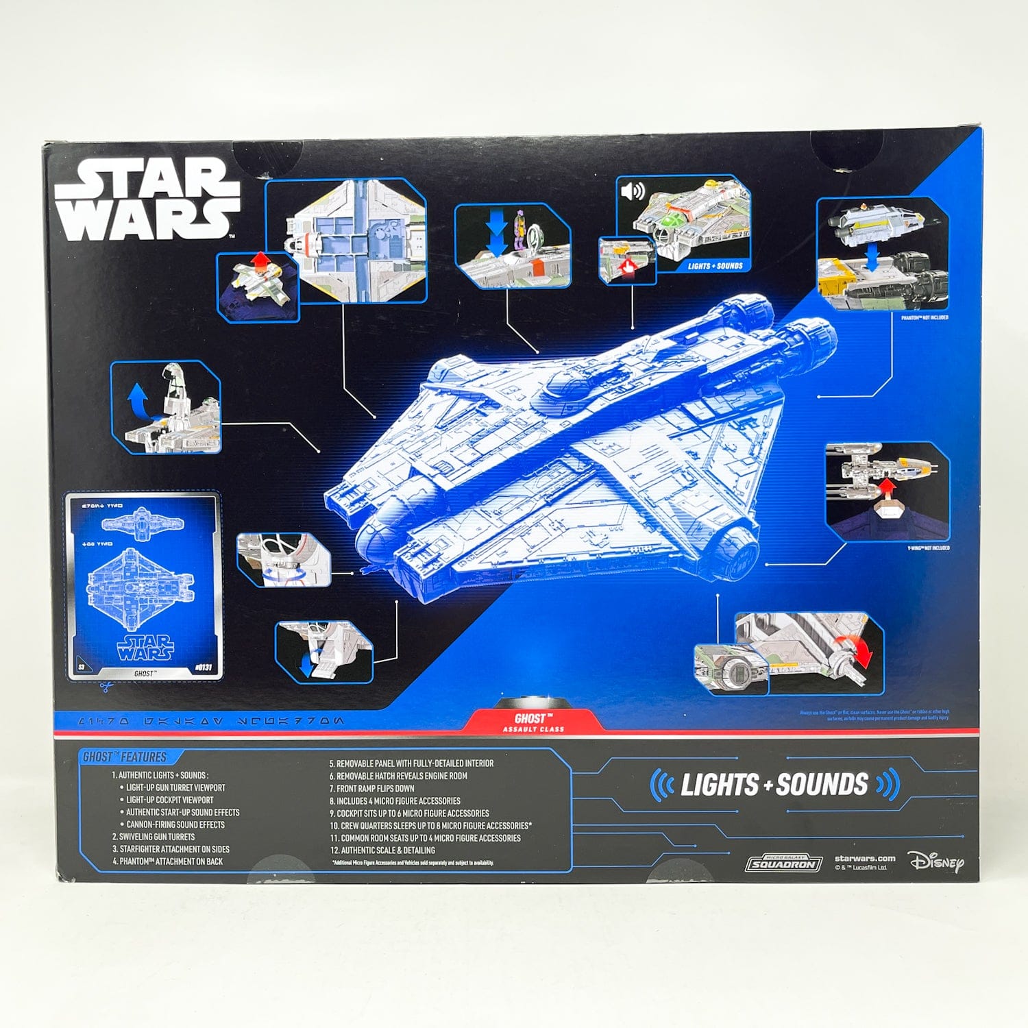 Vintage Jazwares Star Wars Modern Ships Ghost #0131 - Micro Galaxy Squadron (2024)