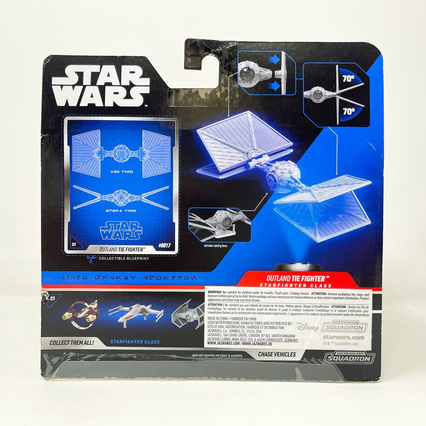 Vintage Jazwares Star Wars Modern Ships Outland Tie Fighter (Moff Gideon) #0017 CHASE - Micro Galaxy Squadron (2022)