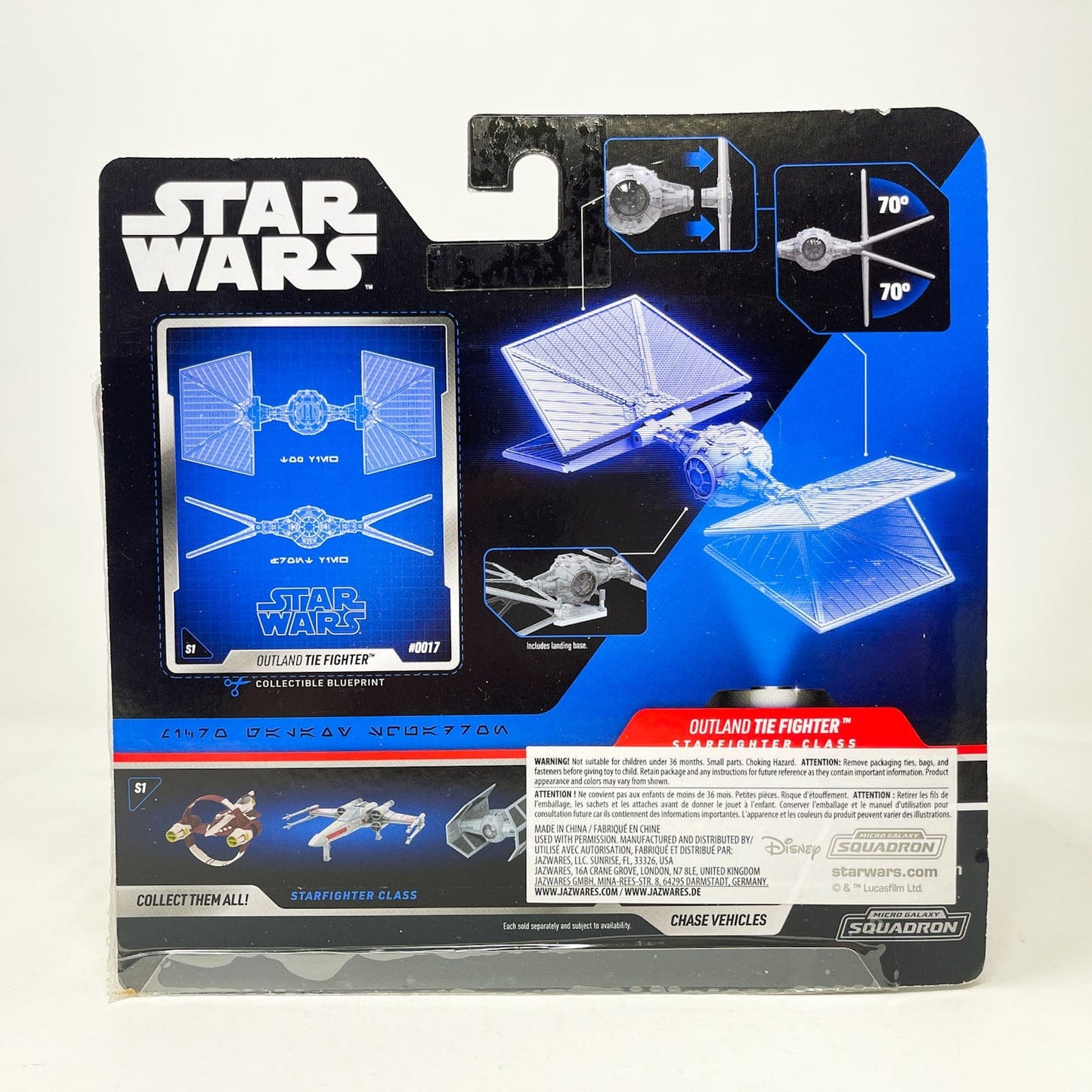 Vintage Jazwares Star Wars Modern Ships Outland Tie Fighter (Moff Gideon) #0017 - Micro Galaxy Squadron (2022)