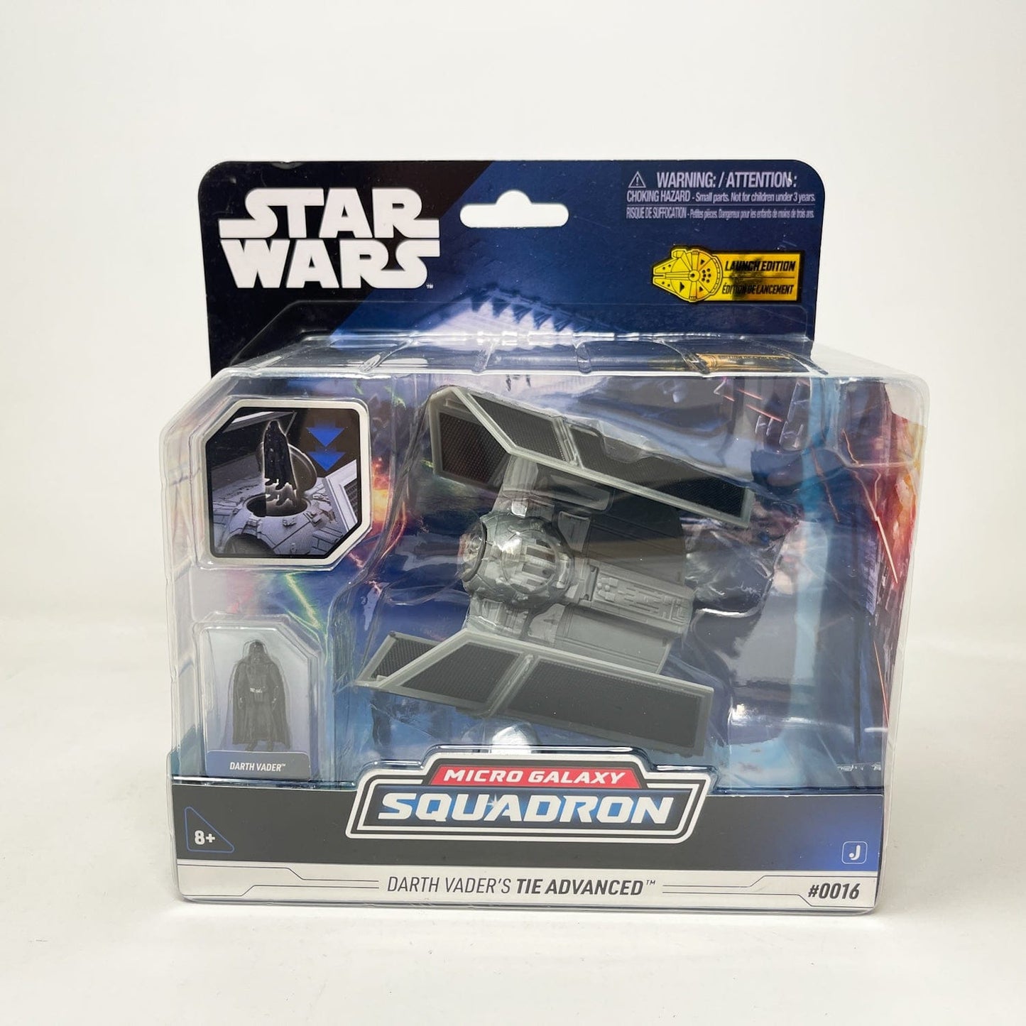 Vintage Jazwares Star Wars Modern Ships Tie Advanced (Darth Vader) #0016 - Micro Galaxy Squadron (2022)