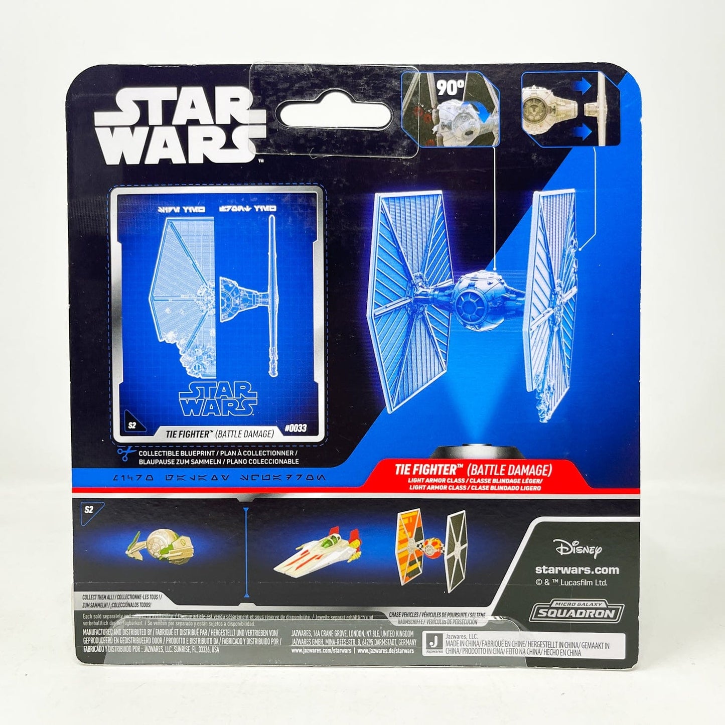 Vintage Jazwares Star Wars Modern Ships Tie Fighter (Battle Damage) #0033 - Micro Galaxy Squadron (2022)