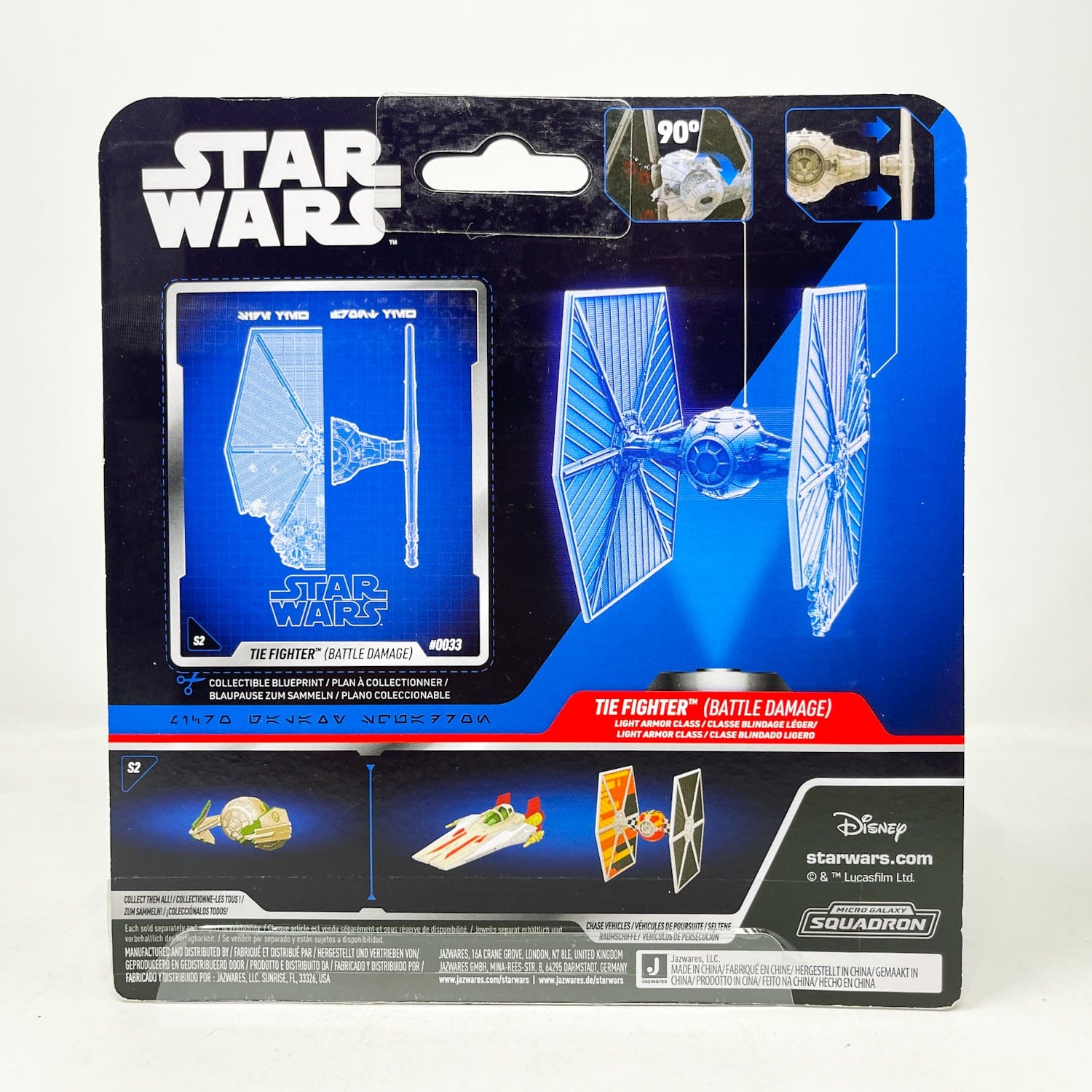 Vintage Jazwares Star Wars Modern Ships Tie Fighter (Battle Damage) #0033 - Micro Galaxy Squadron (2022)
