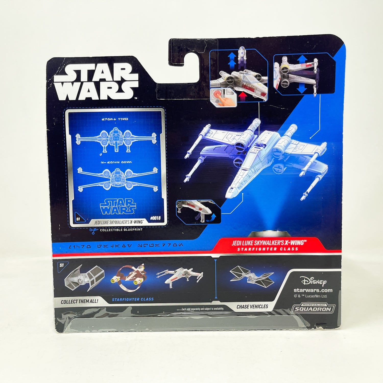 Vintage Jazwares Star Wars Modern Ships X-Wing (Luke Skywalker) - Weathered #0018 - Micro Galaxy Squadron (2022)