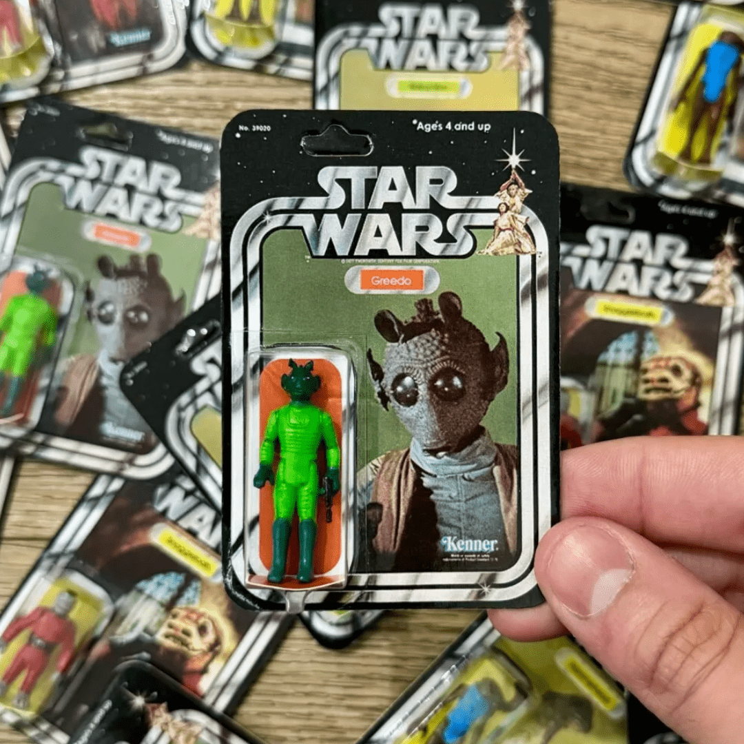 Vintage JP Customs Star Wars Non-Toy Micro Vintage Greedo Carded Figure - Hand Painted Star Wars