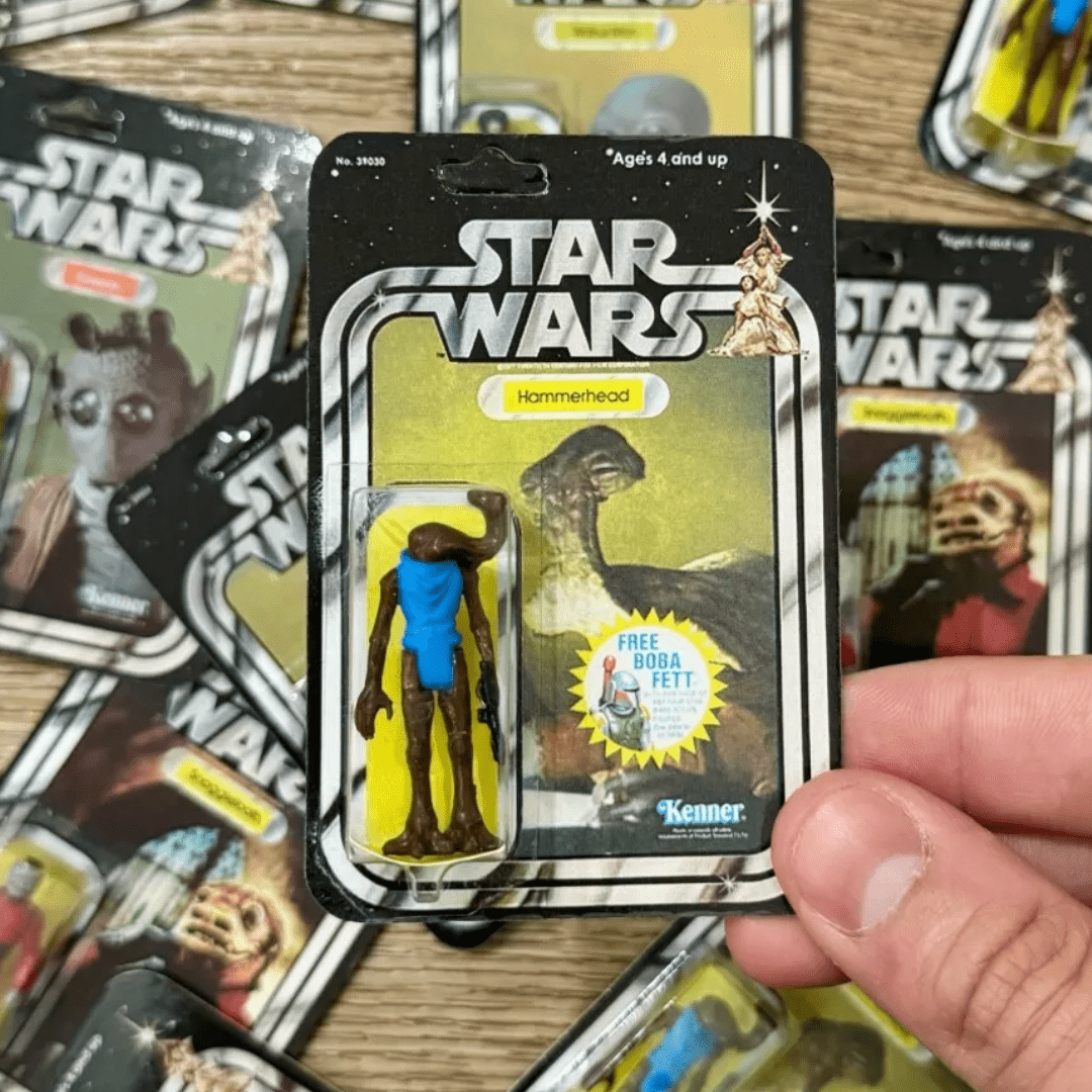 Vintage JP Customs Star Wars Non-Toy Micro Vintage Hammerhead Carded Figure - Hand Painted Star Wars