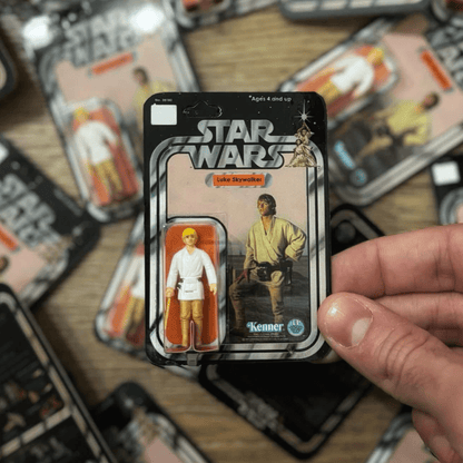 Vintage JP Customs Star Wars Non-Toy Micro Vintage Luke Skywalker Carded Figure - Hand Painted Star Wars