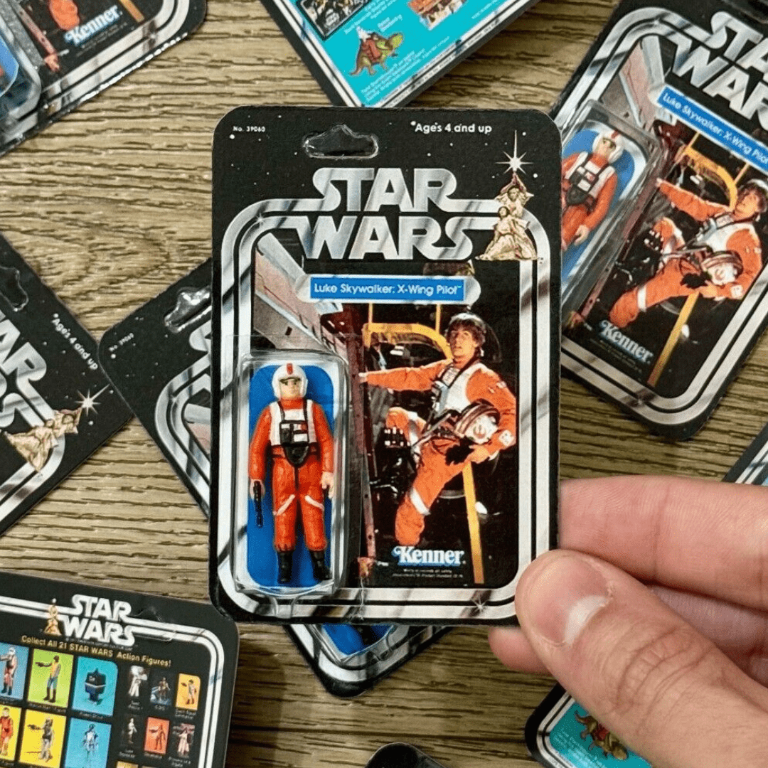 Vintage JP Customs Star Wars Non-Toy Micro Vintage Luke Skywalker (X-Wing Pilot) Carded Figure - Hand Painted Star Wars