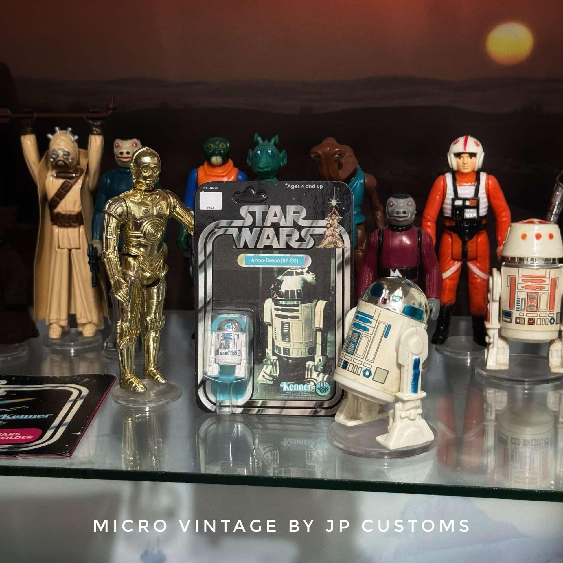 Vintage JP Customs Star Wars Non-Toy Micro Vintage R2-D2 Carded Figure - Hand Painted Star Wars