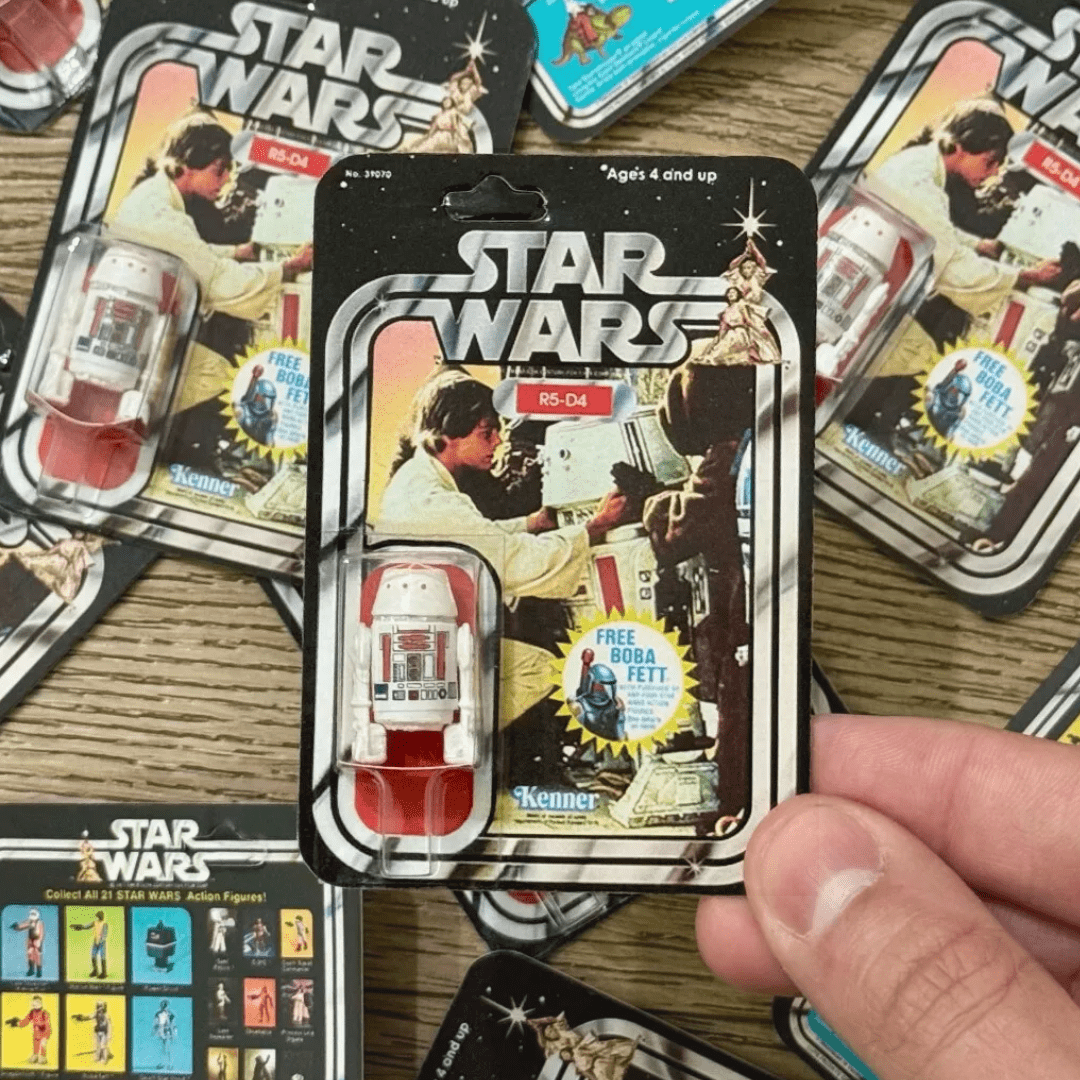 Vintage JP Customs Star Wars Non-Toy Micro Vintage R5-D4 Carded Figure - Hand Painted Star Wars