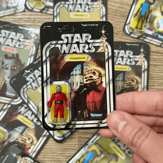 Vintage JP Customs Star Wars Non-Toy Micro Vintage Red Snaggletooth Carded Figure - Hand Painted Star Wars