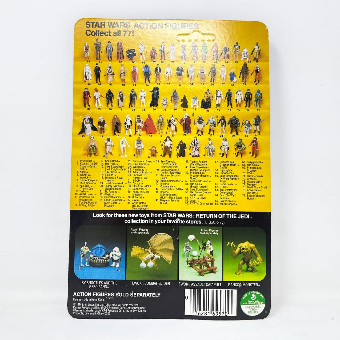 Vintage Kenner Star Wars MOC 8D8 ROTJ 77A-back  - Mint on Card - Vintage Kenner (1983)
