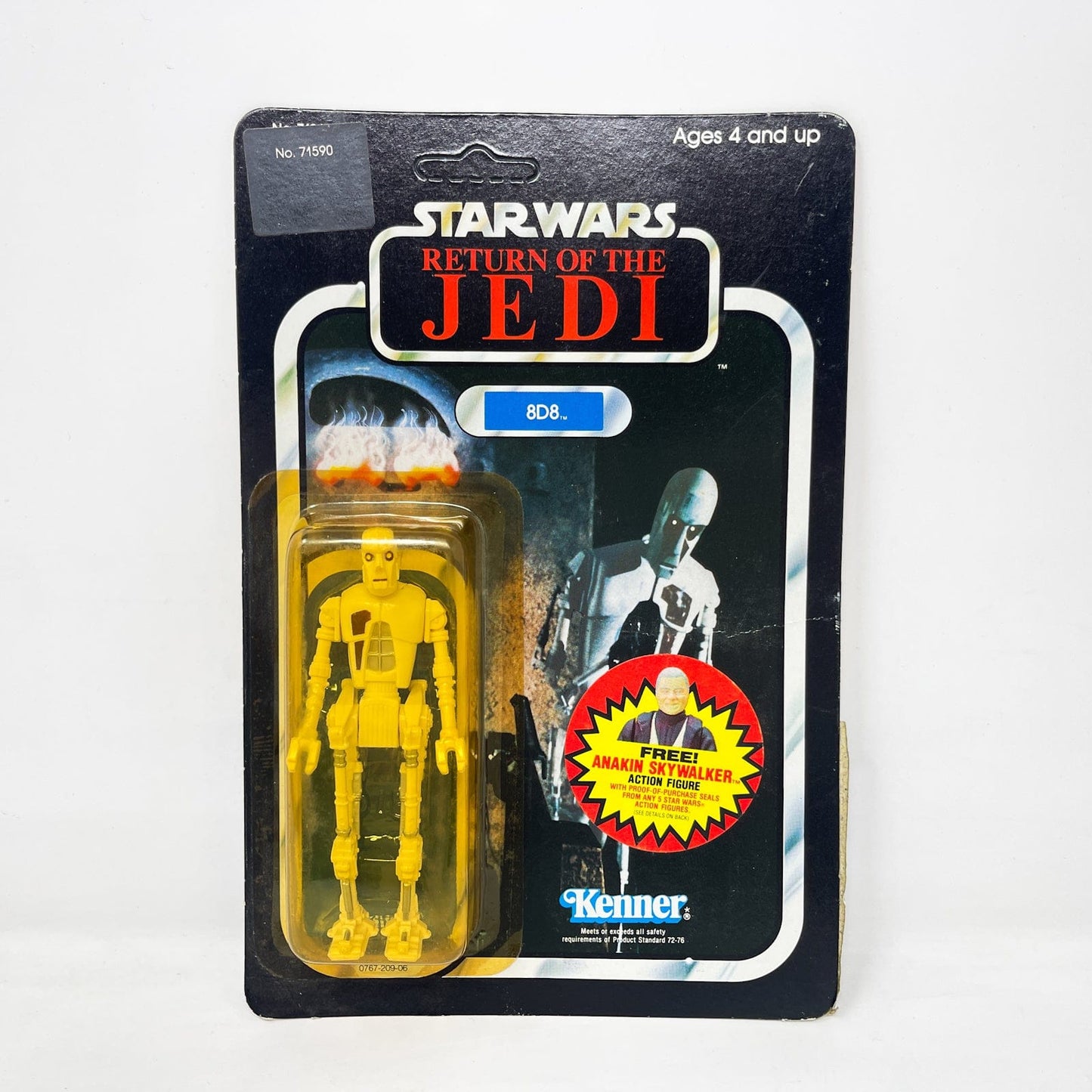 Vintage Kenner Star Wars MOC 8D8 ROTJ 79B-back  - Mint on Card