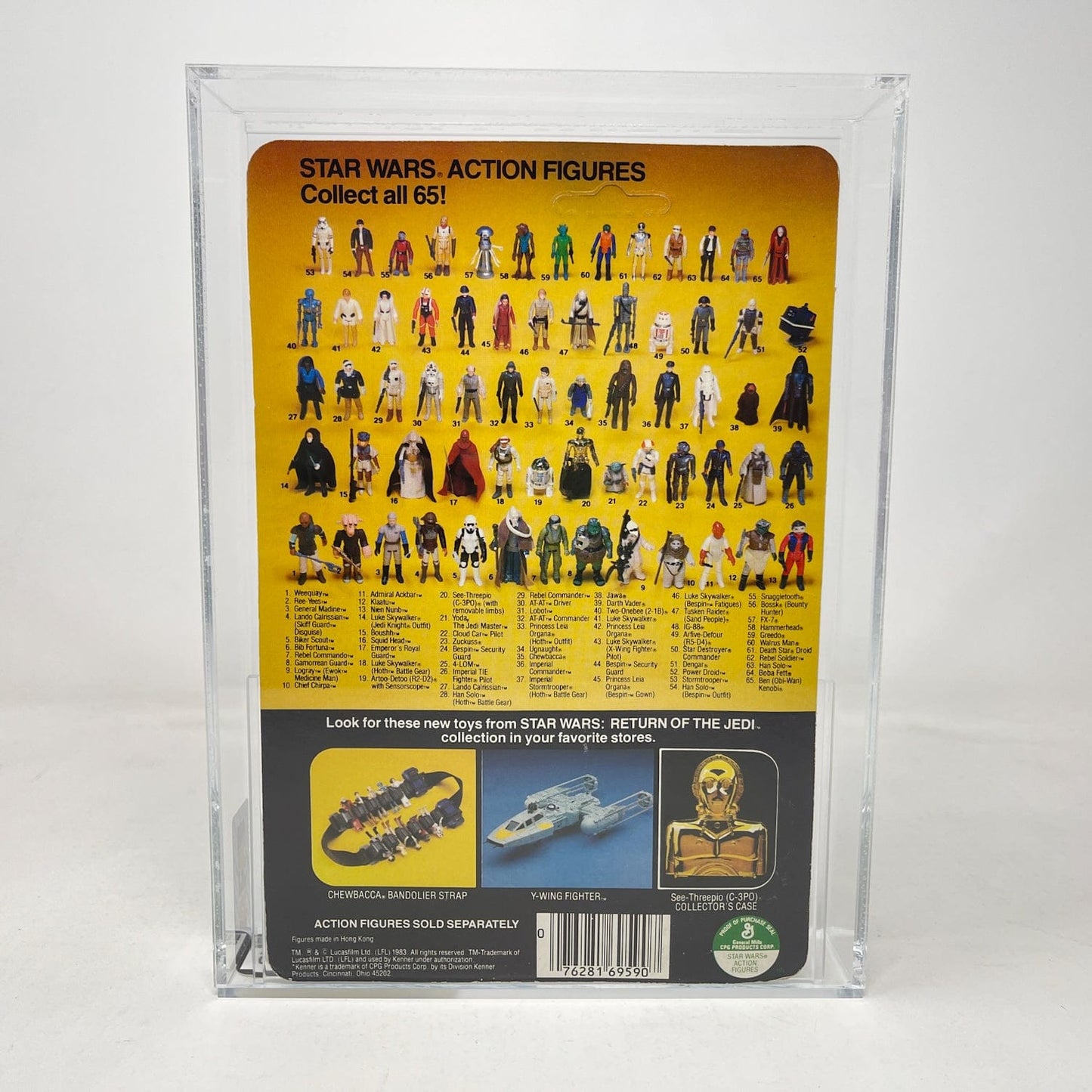 Vintage Kenner Star Wars MOC AT-AT Commander ROTJ 65B - AFA 80Y - Mint on Card