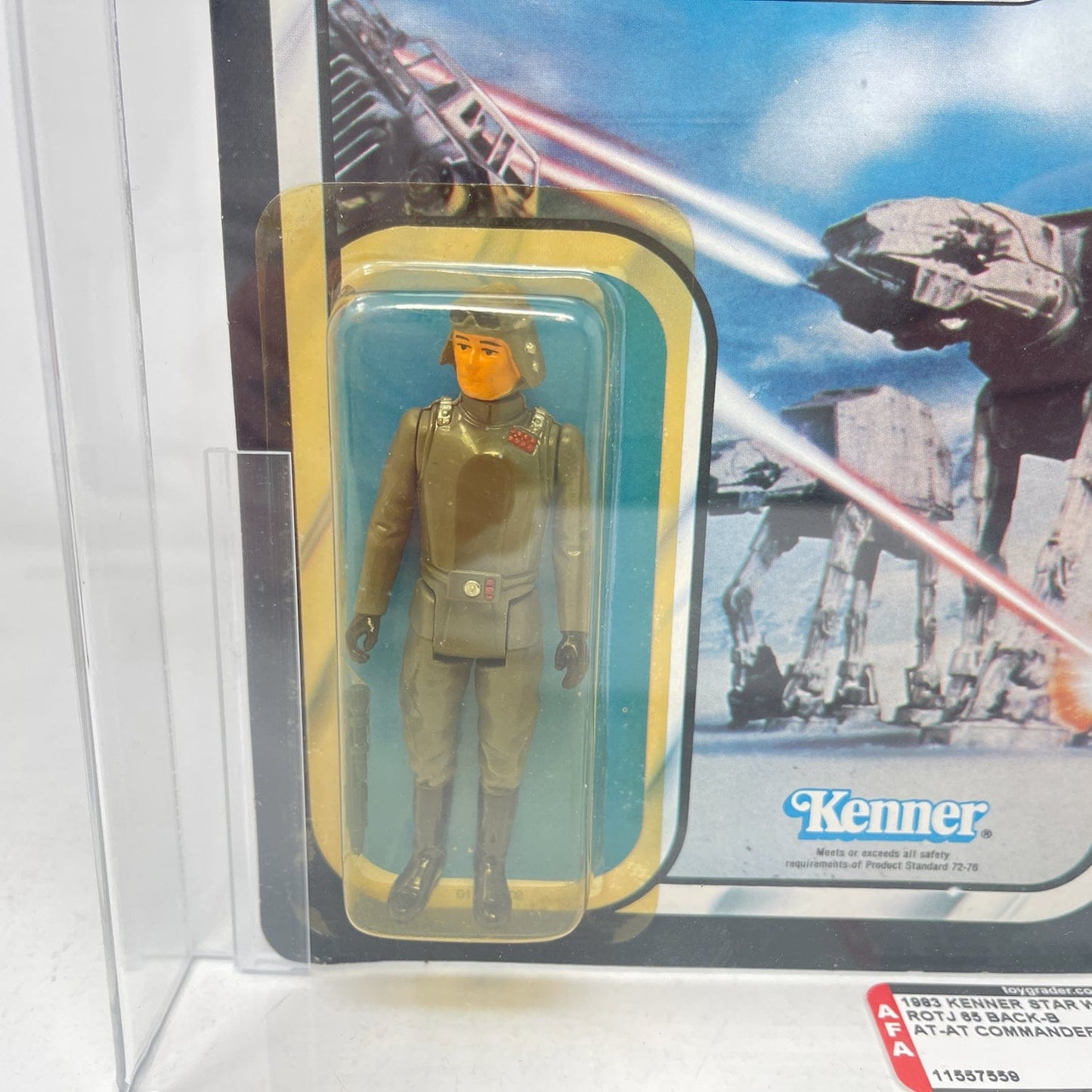 Vintage Kenner Star Wars MOC AT-AT Commander ROTJ 65B - AFA 80Y - Mint on Card
