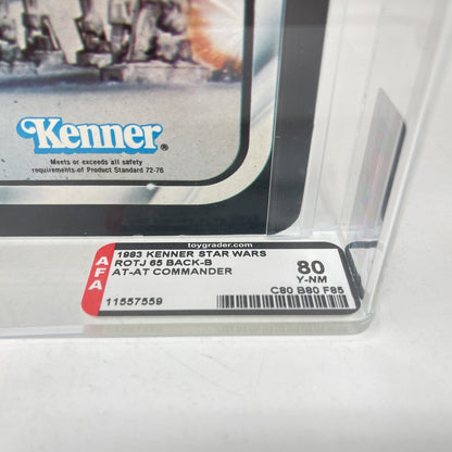 Vintage Kenner Star Wars MOC AT-AT Commander ROTJ 65B - AFA 80Y - Mint on Card