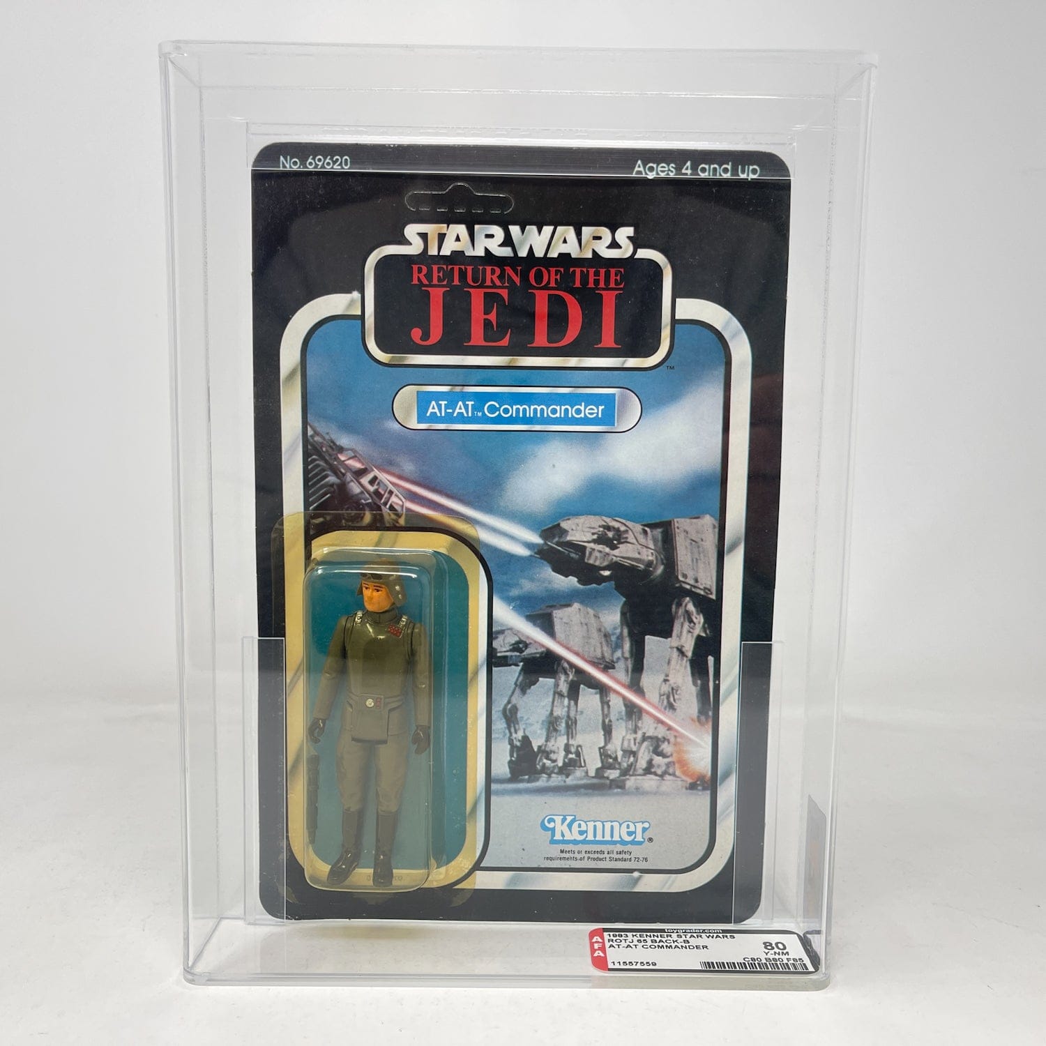 Vintage Kenner Star Wars MOC AT-AT Commander ROTJ 65B - AFA 80Y - Mint on Card