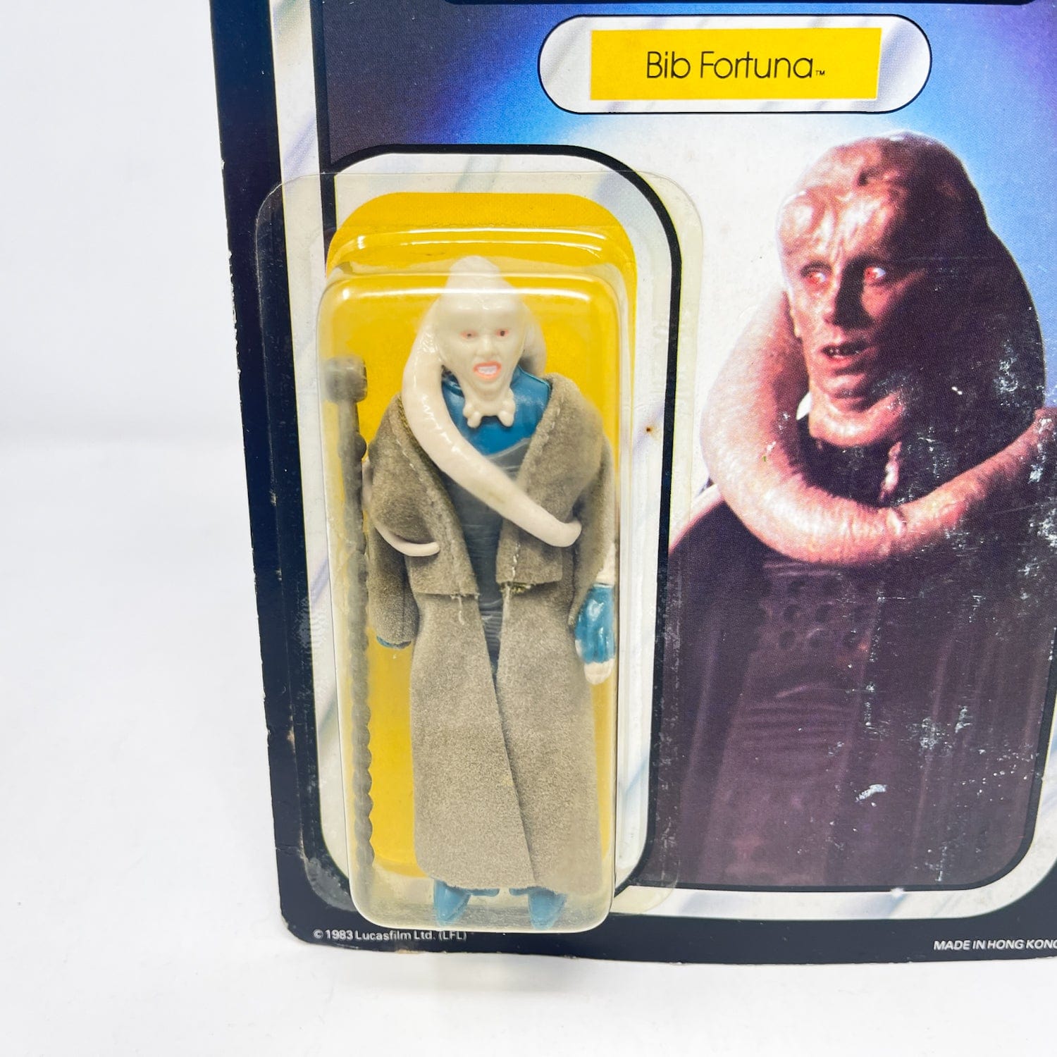 Vintage Kenner Star Wars MOC Bib Fortuna ROTJ Palitoy 65A Back - Mint on Card