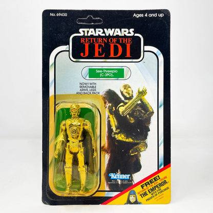 Vintage Kenner Star Wars MOC C-3PO Removable Limbs ROTJ 65C-back  - Mint on Card