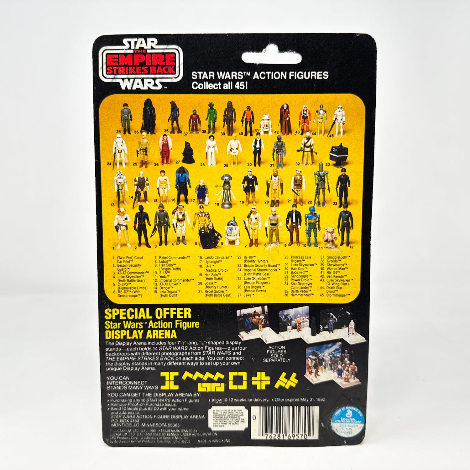 Vintage Kenner Star Wars MOC Cloud Car Pilot ESB 45A  - Mint on Card