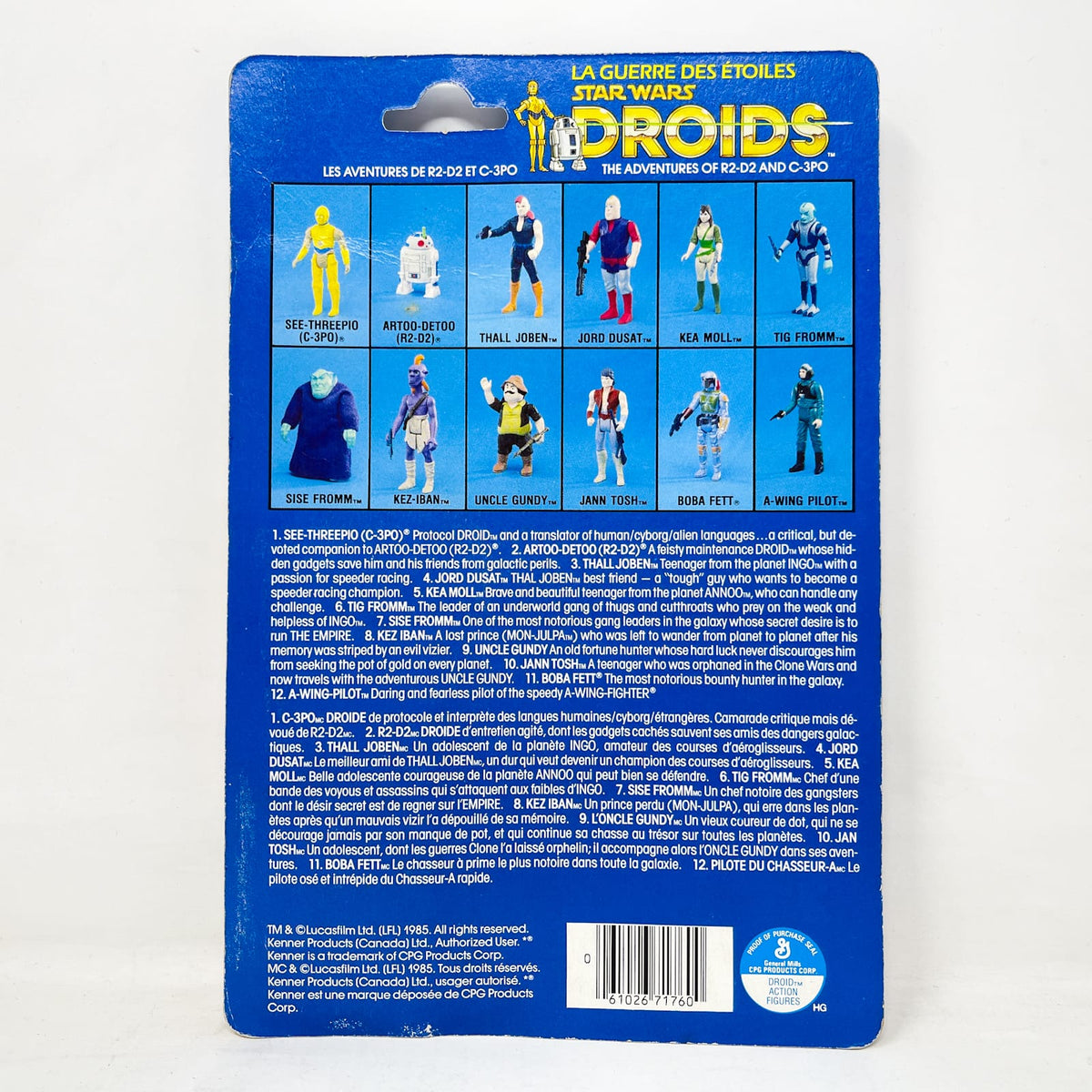 Vintage Kenner Star Wars MOC Droids Jann Tosh - Mint on Canadian Card - Vintage Kenner (1985)