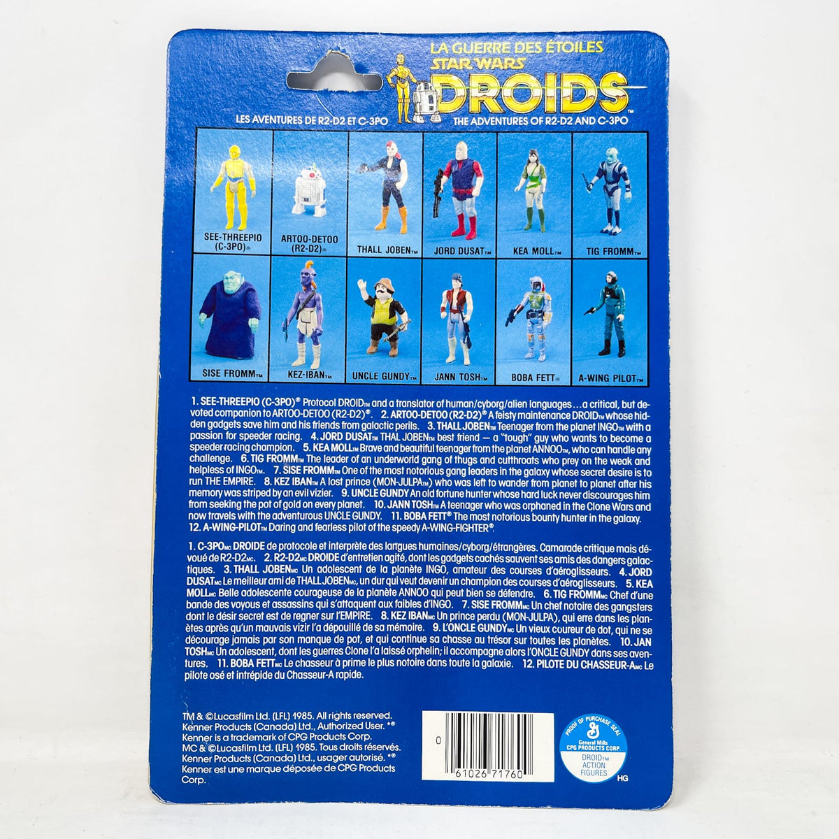 Vintage Kenner Star Wars MOC Droids Thall Joben  - Mint on Canadian Card - Vintage Kenner (1985)