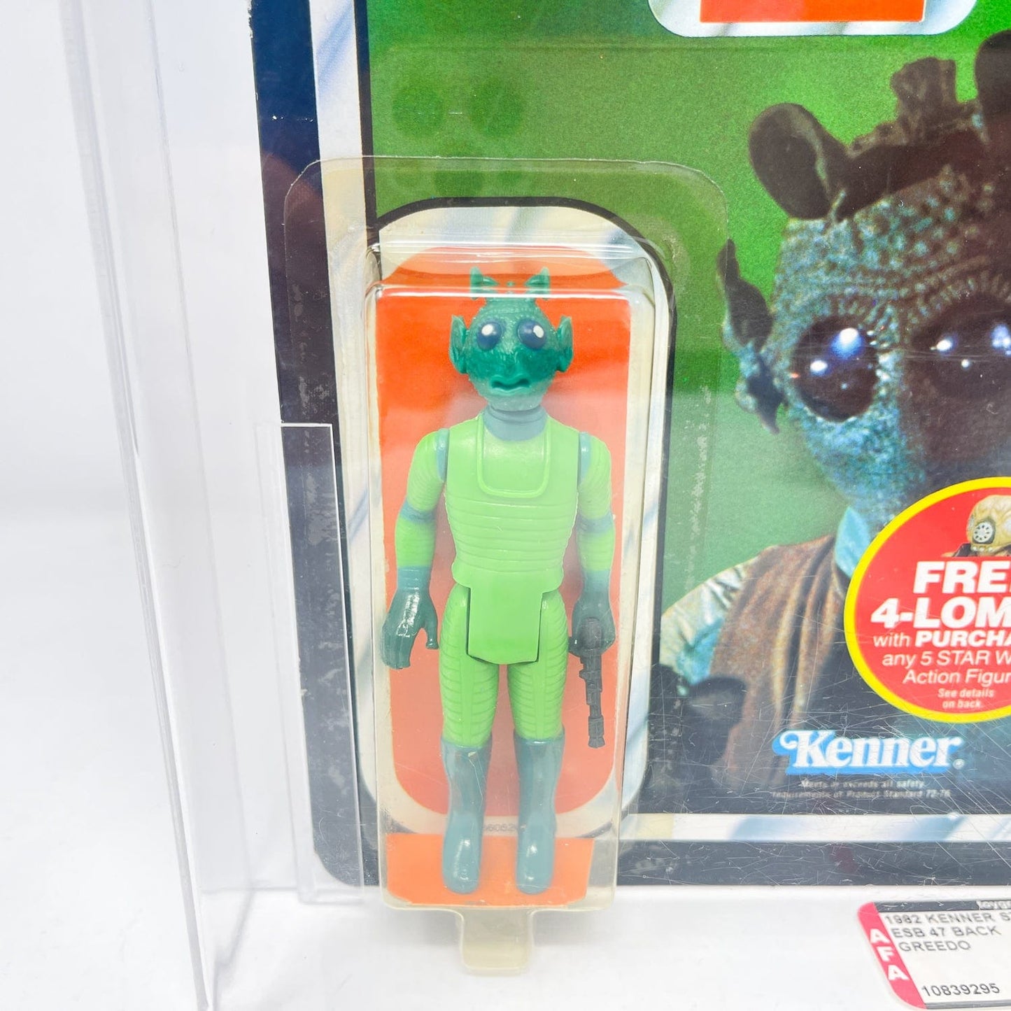 Vintage Kenner Star Wars MOC Greedo ESB 47A-back - MOC AFA 80Y