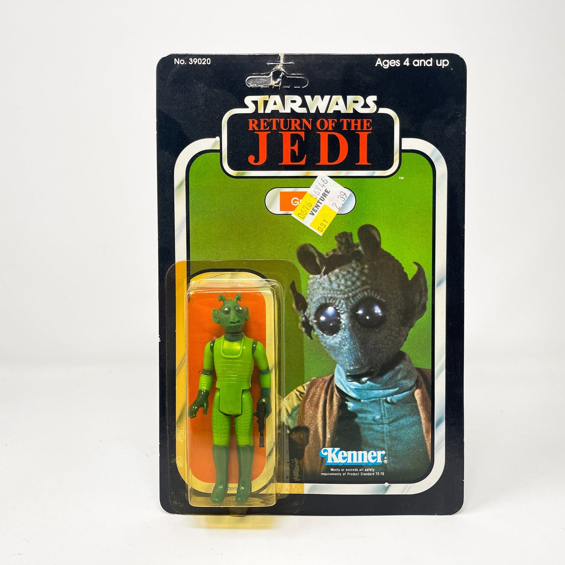 Vintage Kenner Star Wars MOC Greedo ROTJ 77A-back - Mint on Card