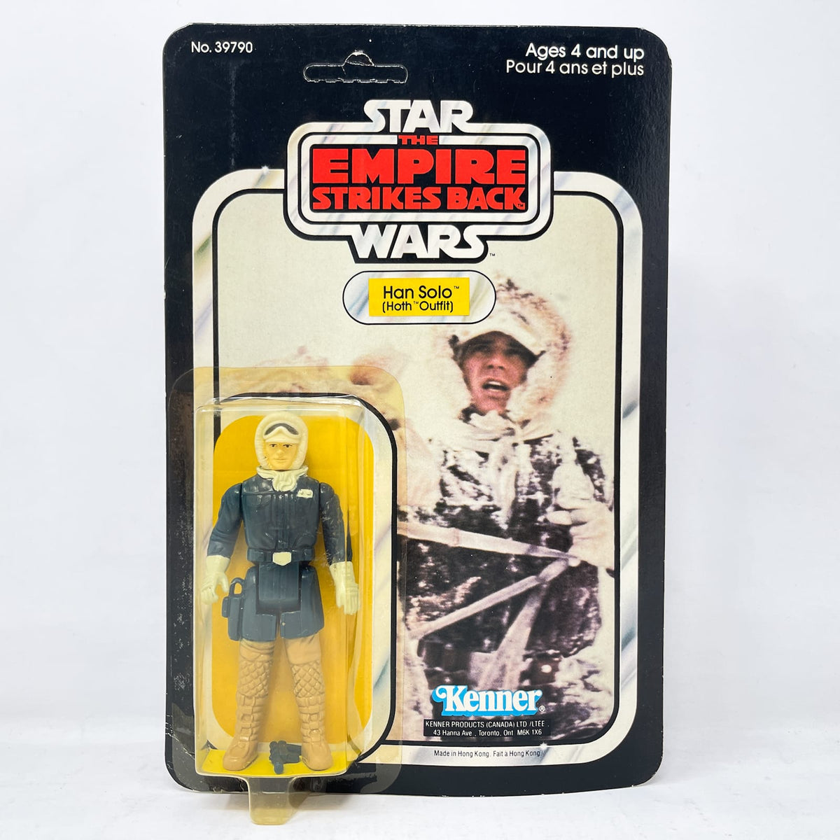 Vintage Kenner Star Wars MOC Han Solo (Hoth Outfit) on ESB 31A Canadian Cardback - Mint on Card - Vintage Kenner 1980