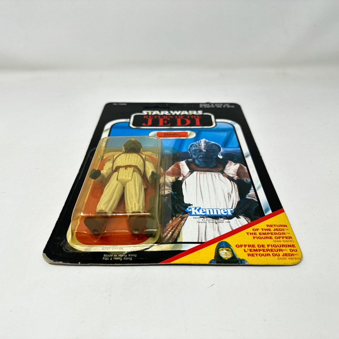 Vintage Kenner Star Wars MOC Klaatu Skiff Guard ROTJ 65B-back Canadian - Mint on Card