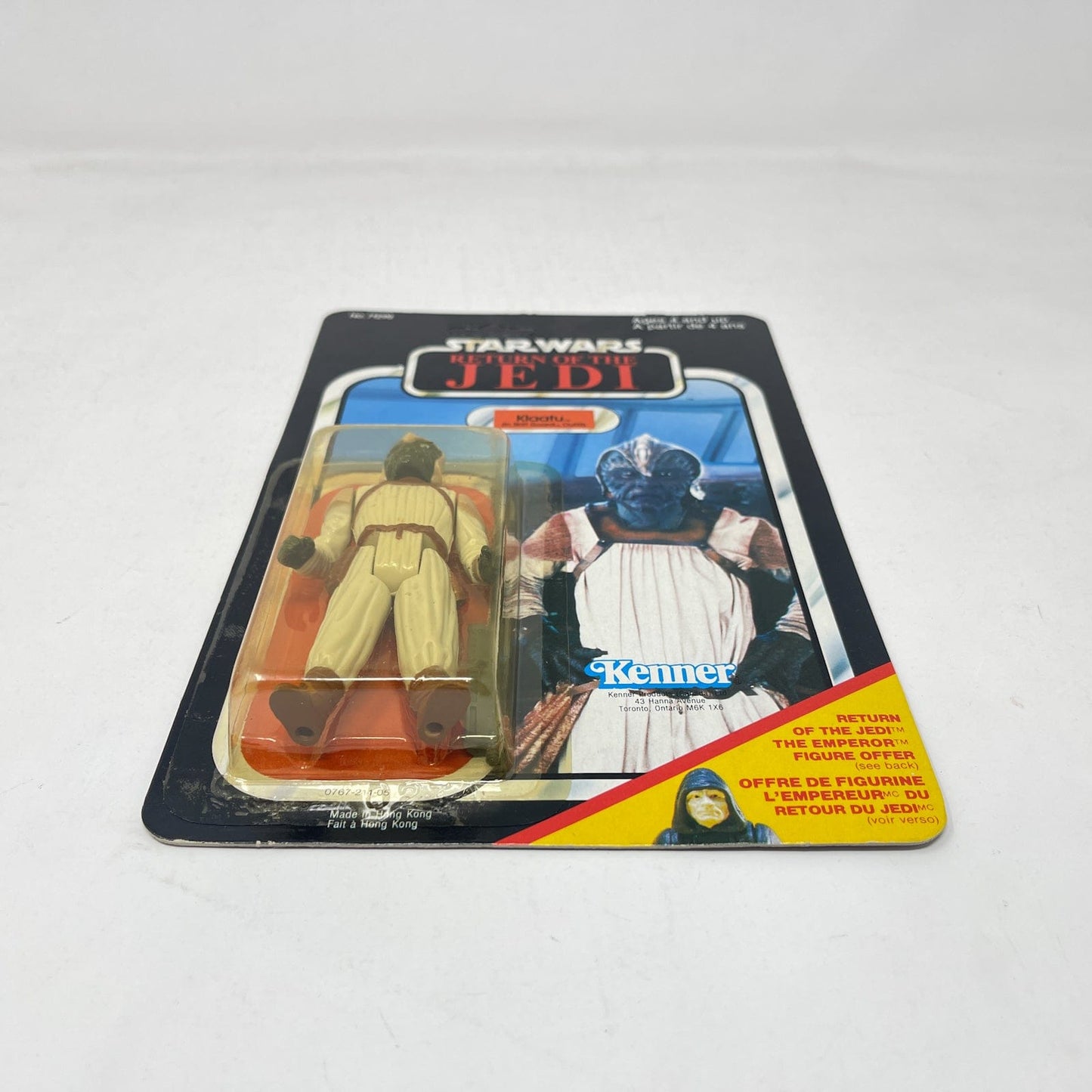 Vintage Kenner Star Wars MOC Klaatu Skiff Guard ROTJ 65B-back Canadian - Mint on Card