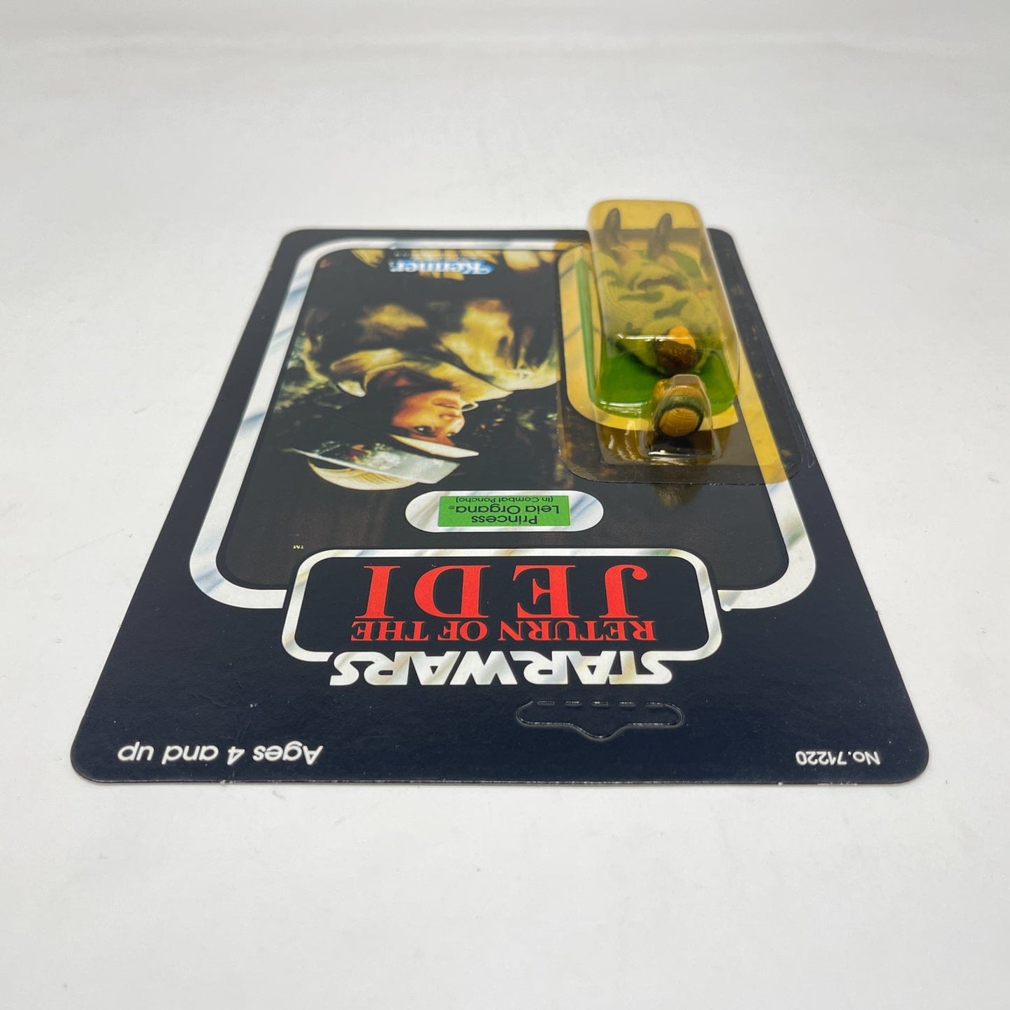 Vintage Kenner Star Wars MOC Leia in Combat Poncho ROTJ 77A-back  - Mint on Card