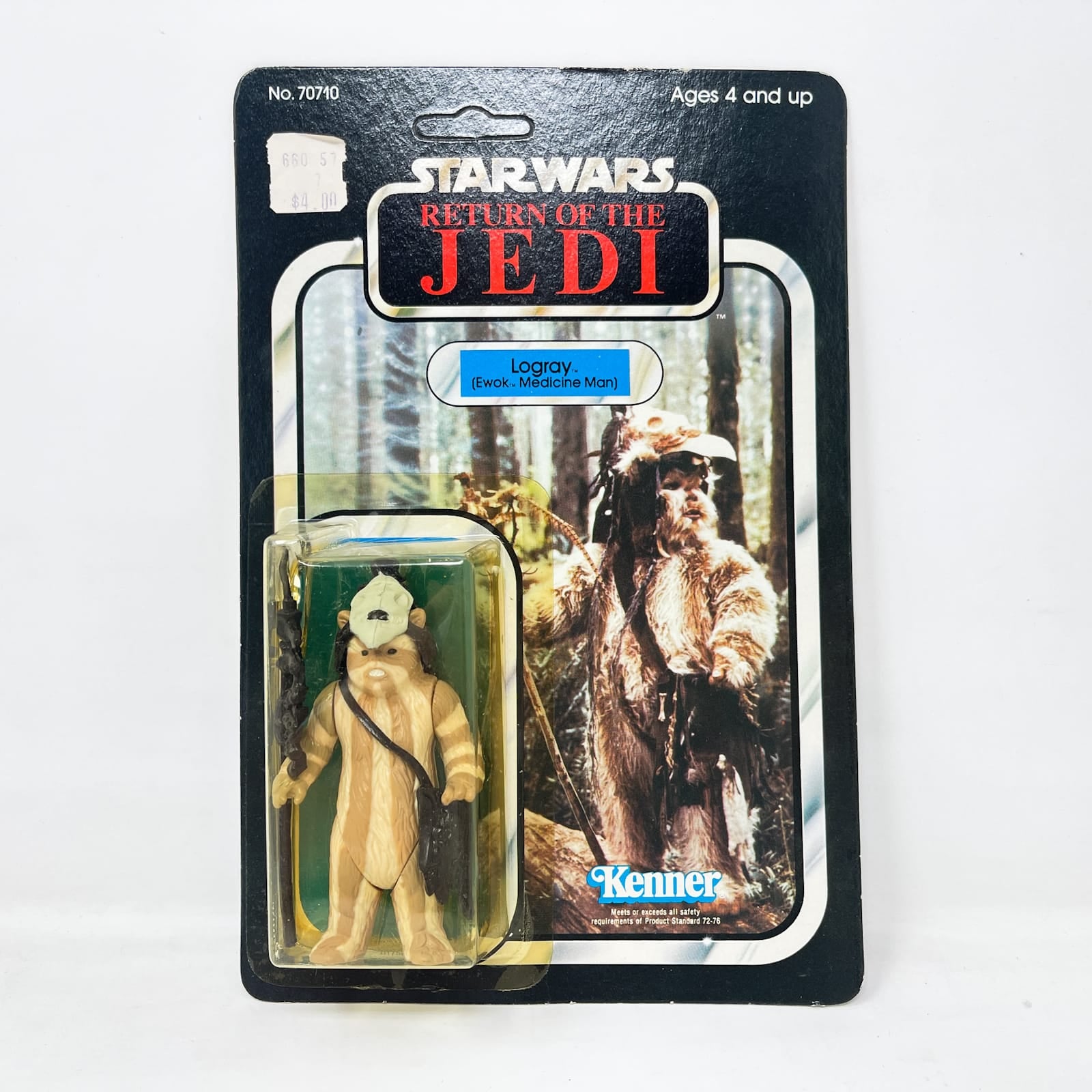 Vintage Kenner Star Wars MOC Logray (Ewok Medicine Man) ROTJ 65B - Mint on Card - Vintage Kenner (1983)