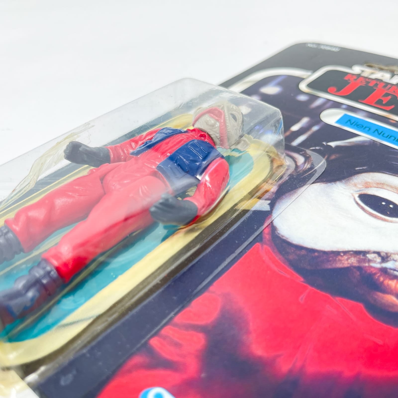 Vintage Kenner Star Wars MOC Nien Nunb ROTJ 65A-back - Mint on Card Vintage Star Wars Figure