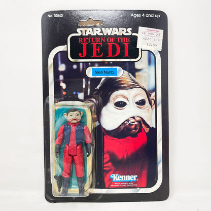 Vintage Kenner Star Wars MOC Nien Nunb ROTJ 65A-back - Mint on Card Vintage Star Wars Figure
