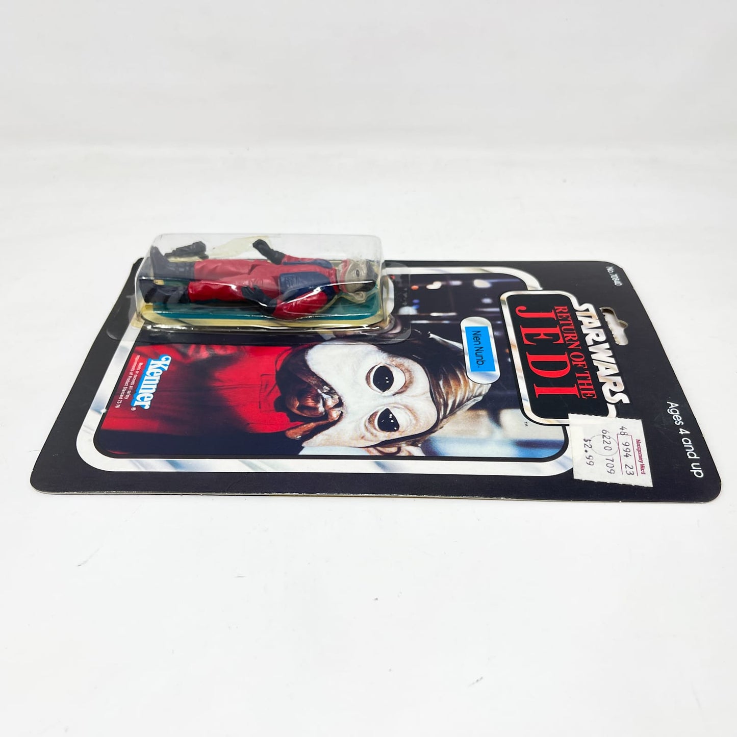 Vintage Kenner Star Wars MOC Nien Nunb ROTJ 65B-back - Mint on Card - Vintage Kenner (1983)