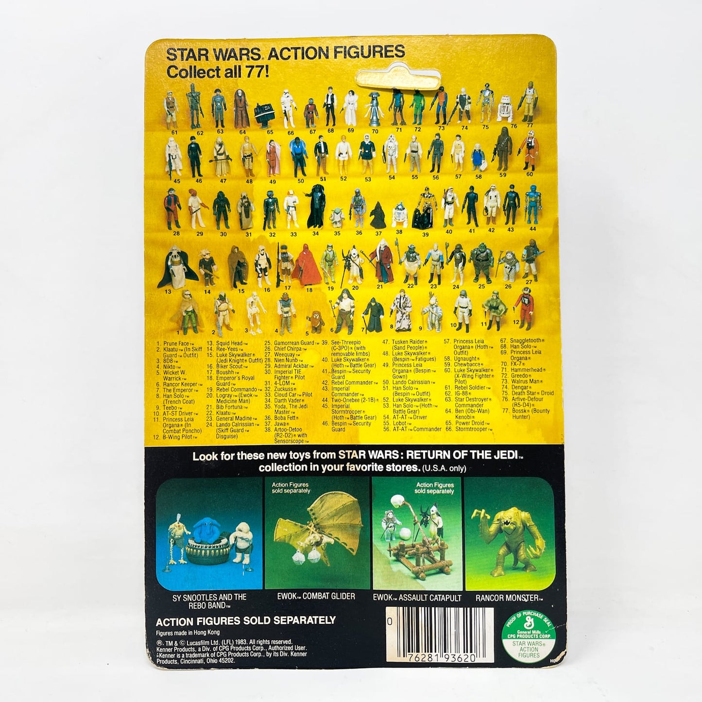 Vintage Kenner Star Wars MOC Power Droid (Gonk) ROTJ 77A-back  - Mint on Card - Vintage Kenner (1983)