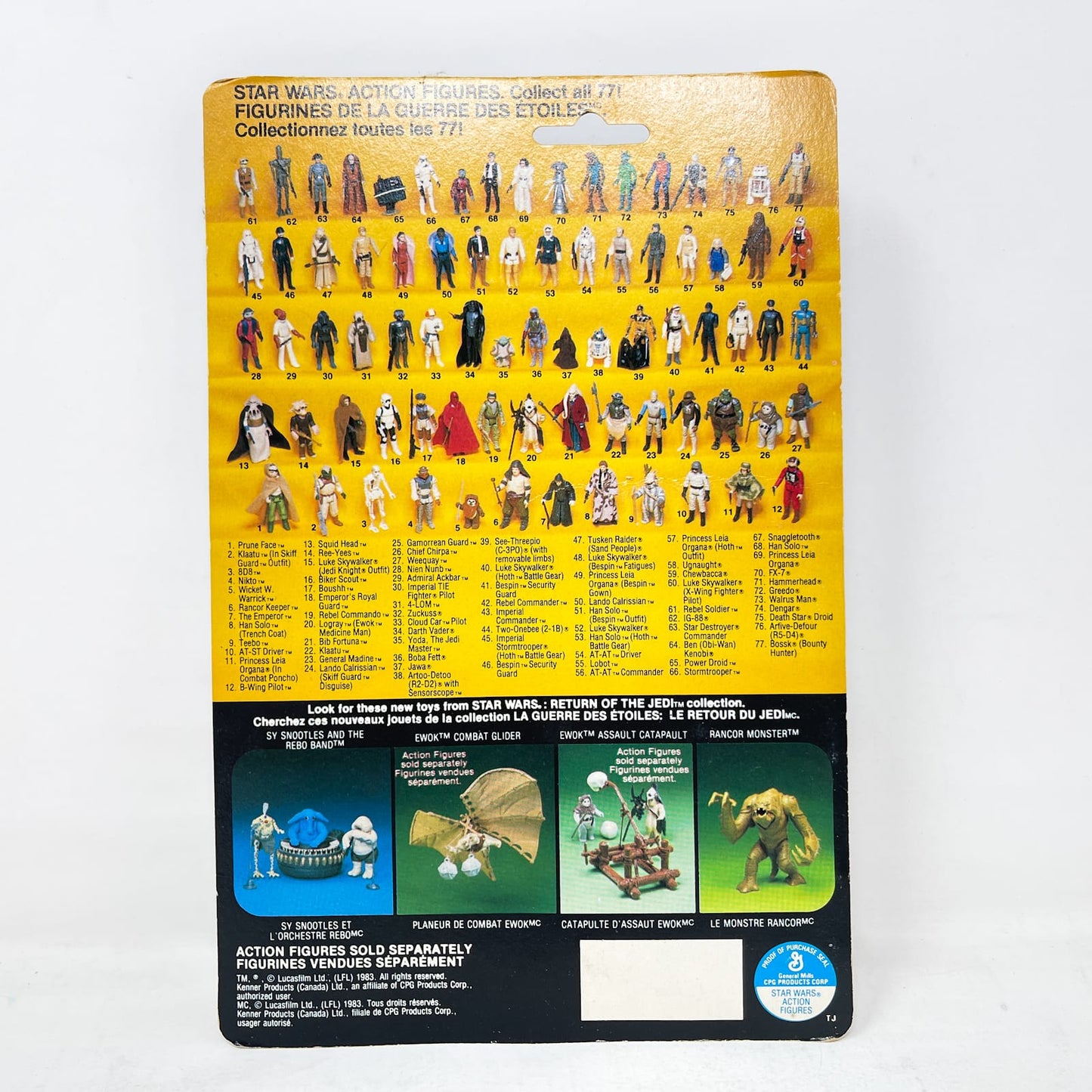 Vintage Kenner Star Wars MOC Rancor Keeper Canadian ROTJ 77A-back - Mint on Card - Vintage Kenner (1983)