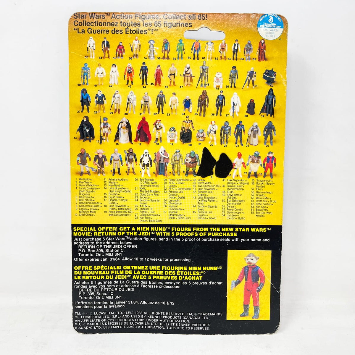 Vintage Kenner Star Wars MOC Rebel Commando ROTJ 65A Canadian Cardback - Mint on Card - Vintage Kenner 1983
