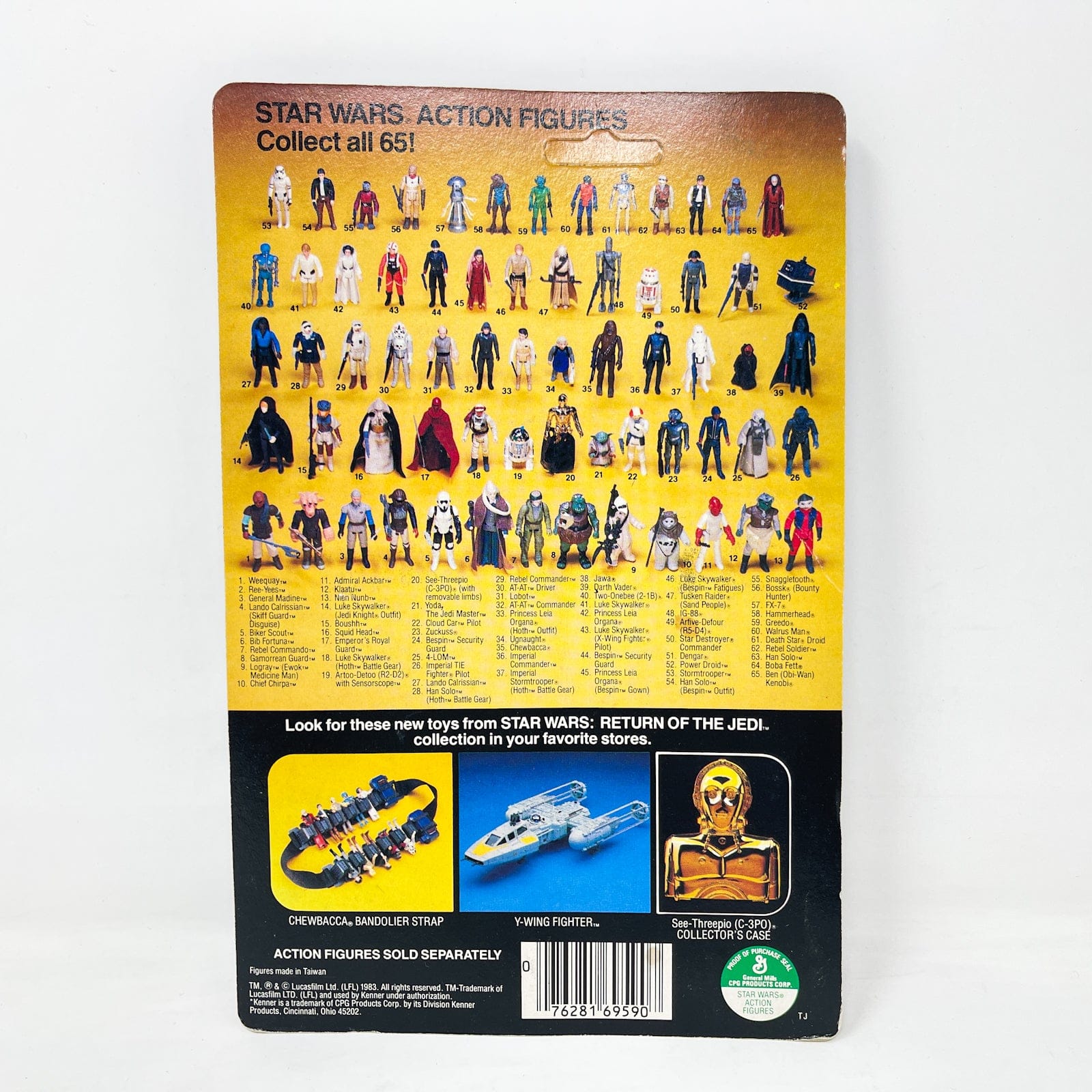 Vintage Kenner Star Wars MOC Ree-Yees ROTJ 65B - Mint on Card Star Wars Vintage