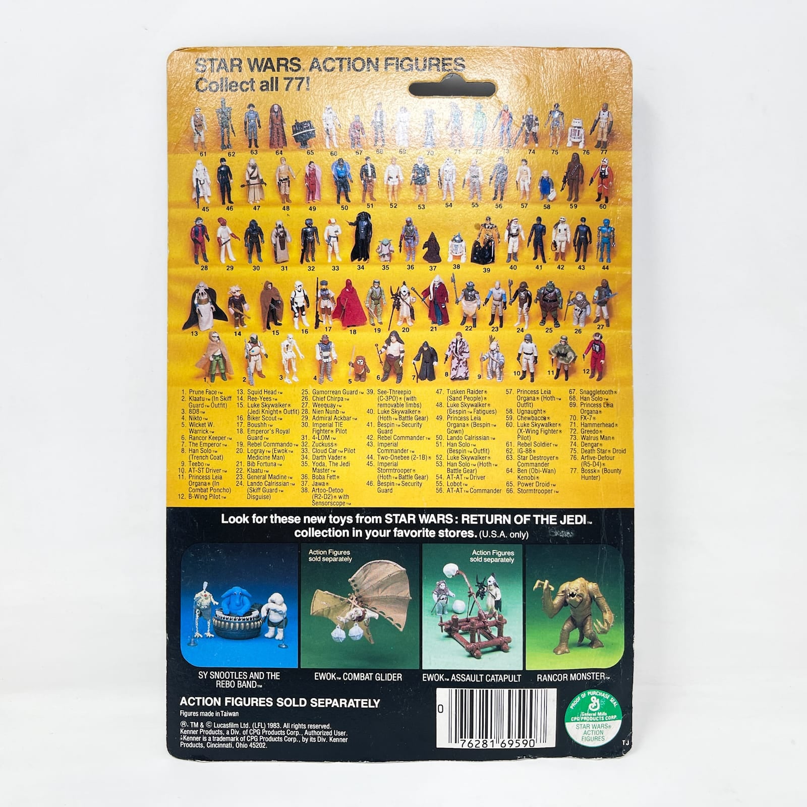 Vintage Kenner Star Wars MOC Ree-Yees ROTJ 77A - Mint on Card - Vintage Kenner (1983)