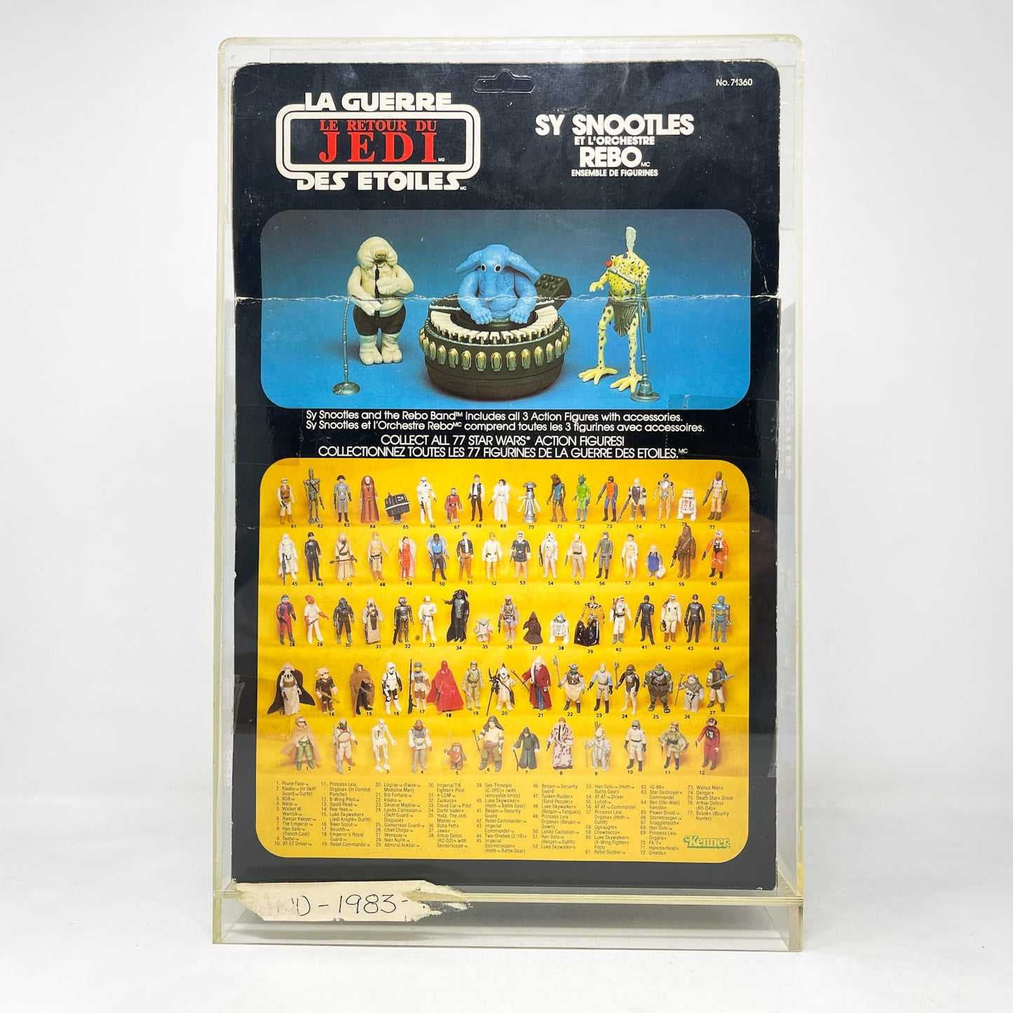 Vintage Kenner Star Wars MOC Sy Snootles & Max Rebo Band - Sealed Canadian Box w/ Acrylic - Vintage Kenner (1983)