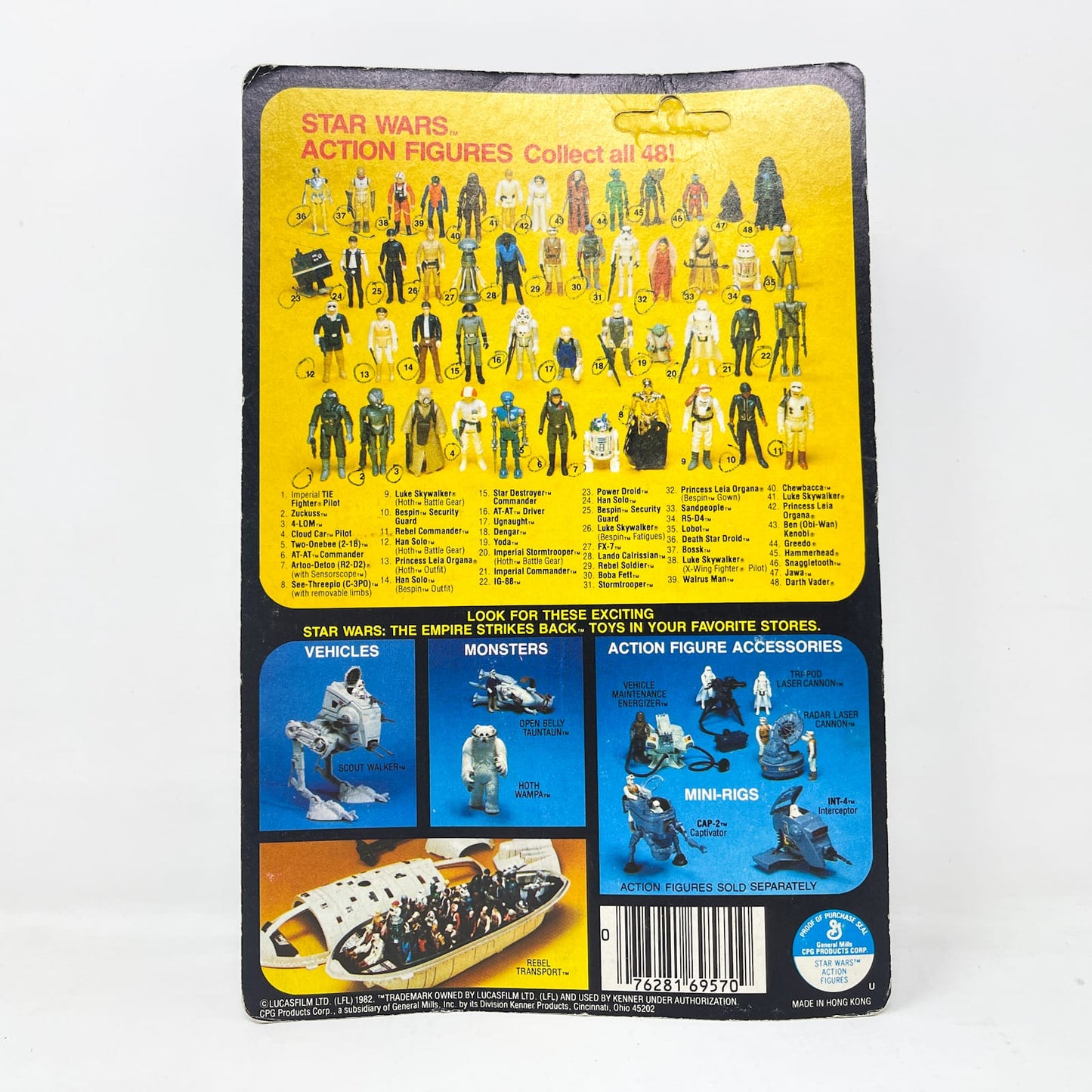 Vintage Kenner Star Wars MOC Tie Fighter Pilot on ESB 48A - Mint on Card - Vintage Kenner (1980)