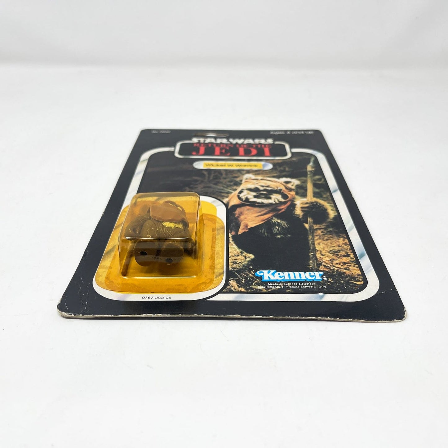 Vintage Kenner Star Wars MOC Wicket ROTJ 77A-back  - Mint on Card