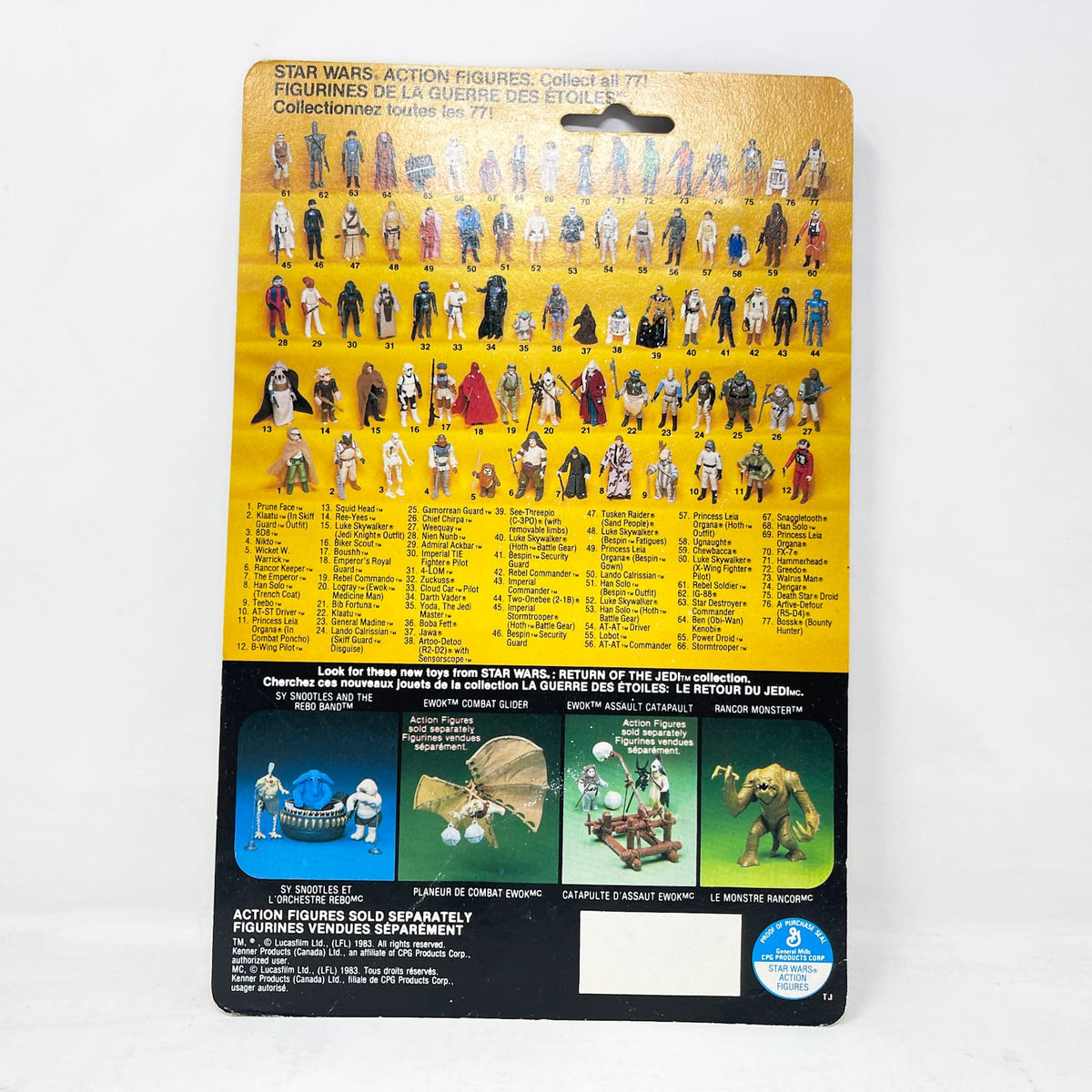 Vintage Kenner Star Wars MOC Wicket ROTJ 77A Canadian - Mint on Card