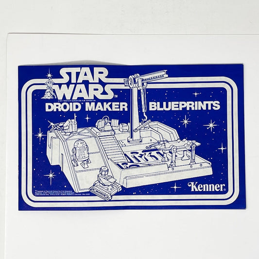 Vintage Kenner Star Wars Paper Droid Factory - Droid Maker Blueprints