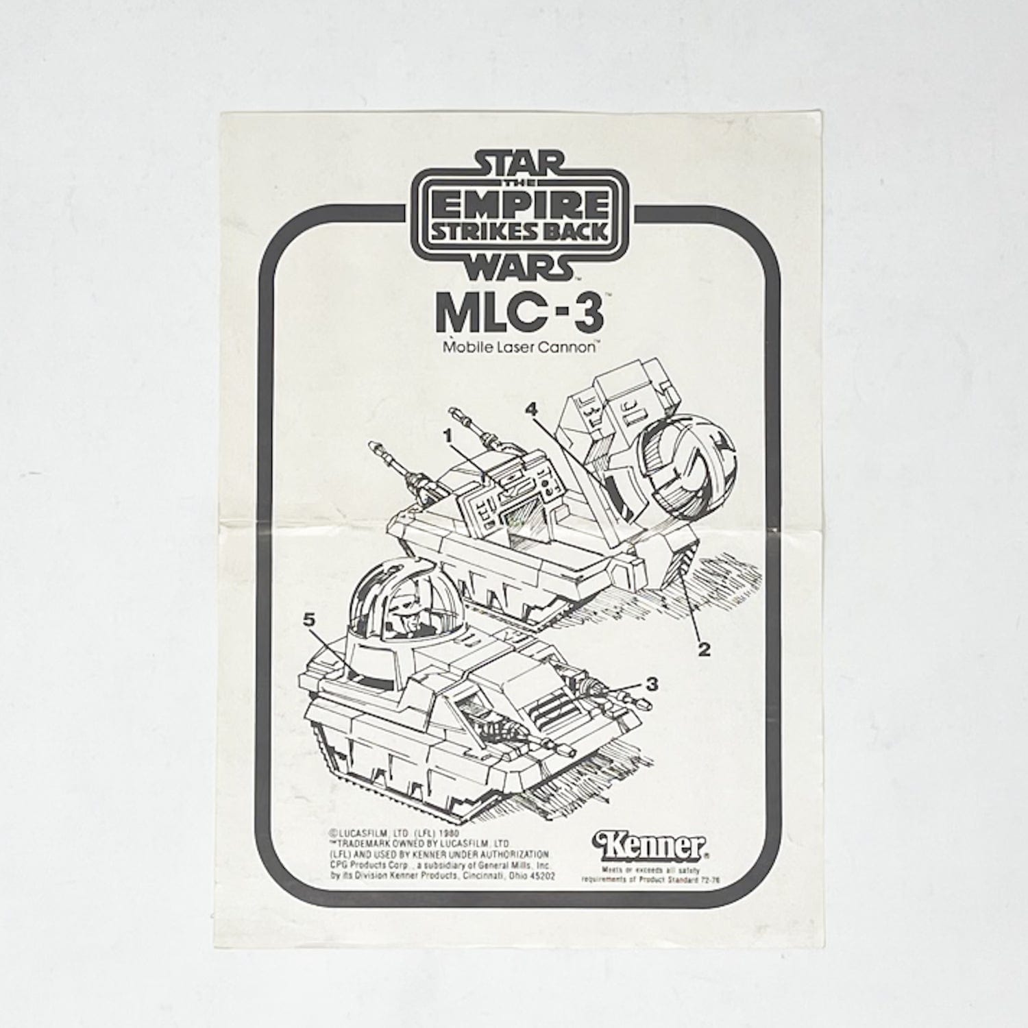 Vintage Kenner Star Wars Paper ESB MLC-3 Mini-Rig Instructions