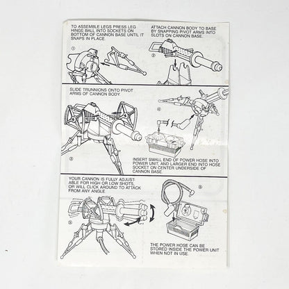 Vintage Kenner Star Wars Paper ESB Tri-Pod Laser Cannon Mini-Rig Instructions